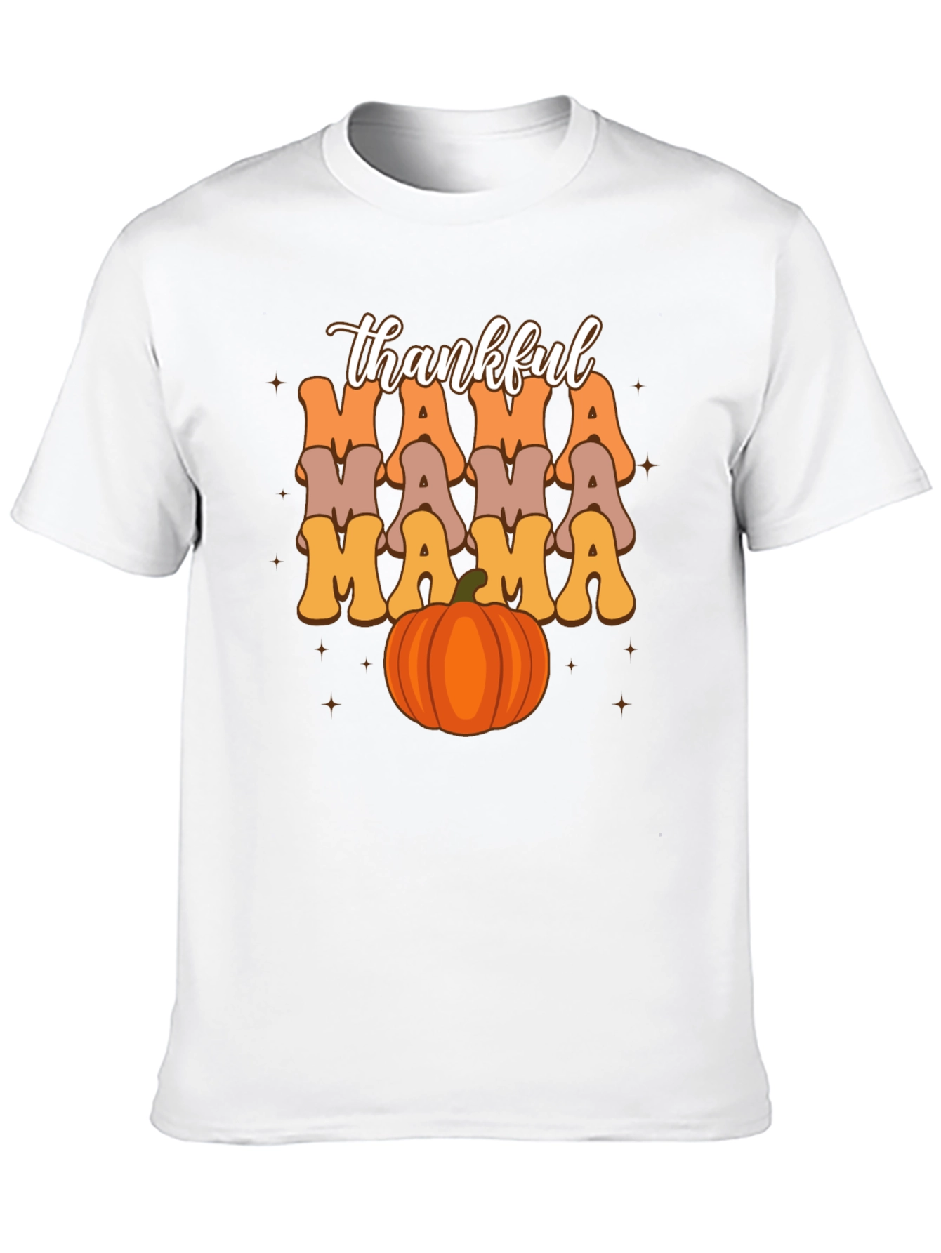 Thankful Mama Pumpkin T-Shirt - Fall Season Tee