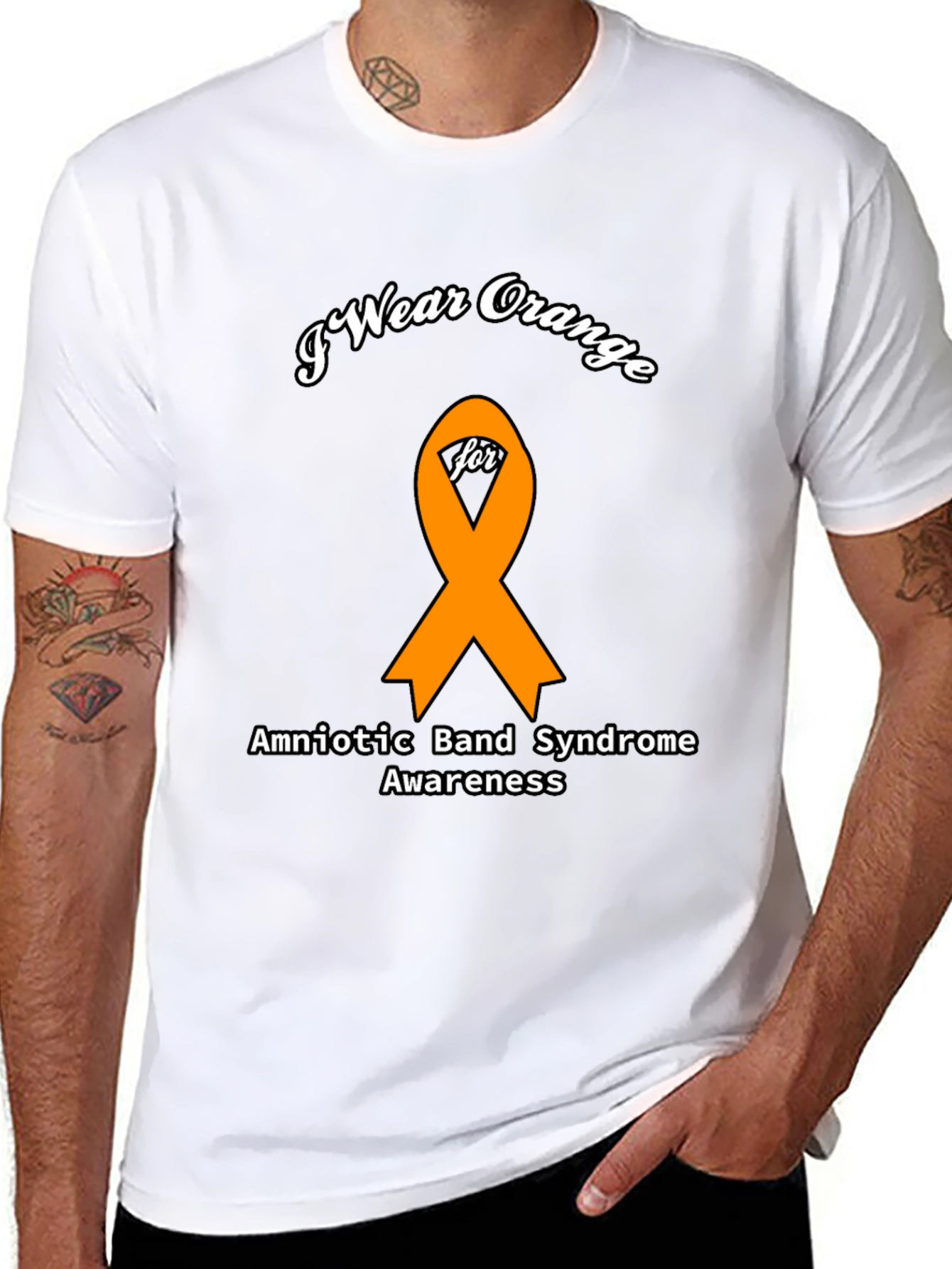 Orange Ribbon Amniotic Band Syndrome Awareness T-Shirt