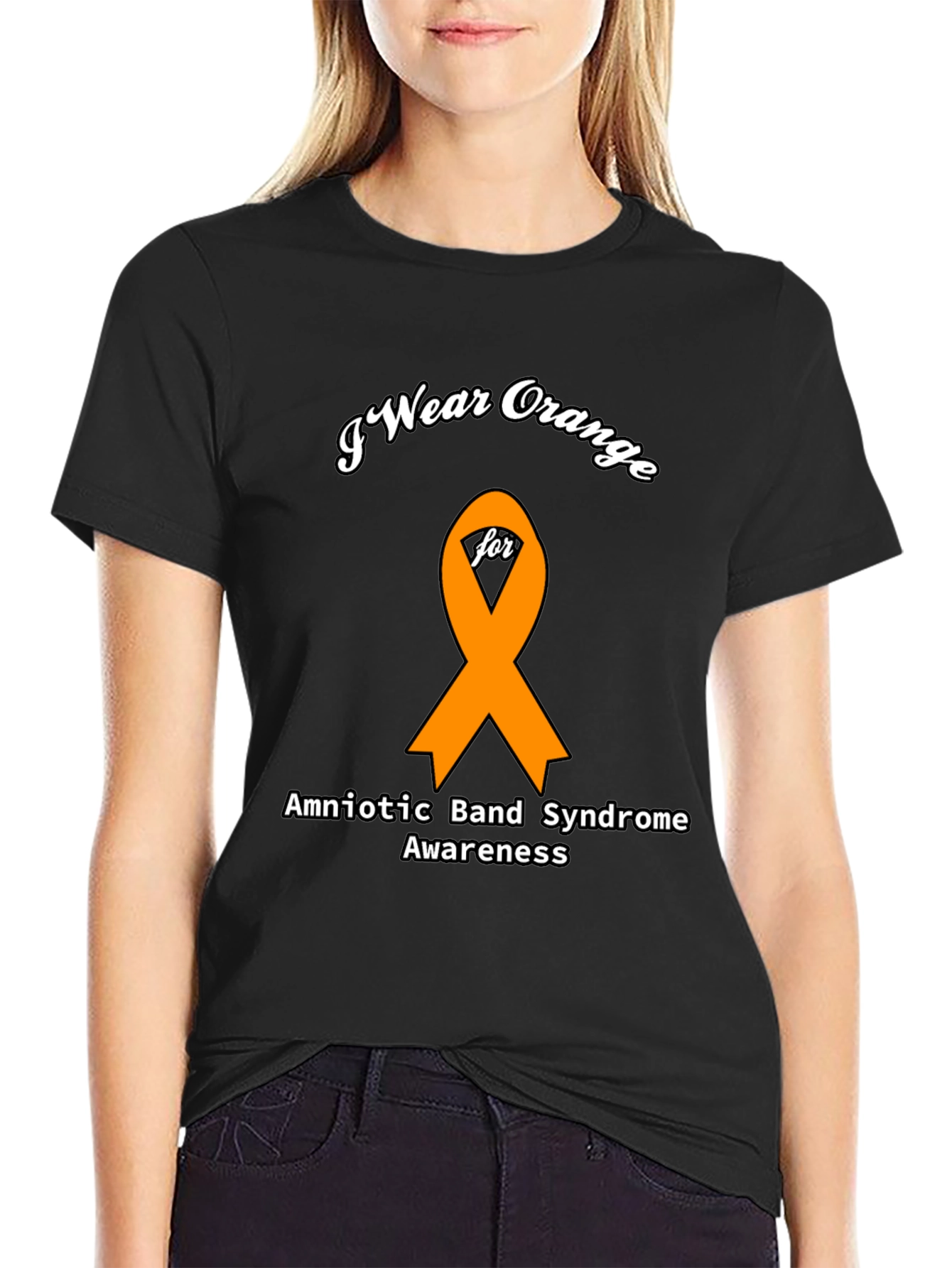 Orange Ribbon Amniotic Band Syndrome Awareness T-Shirt