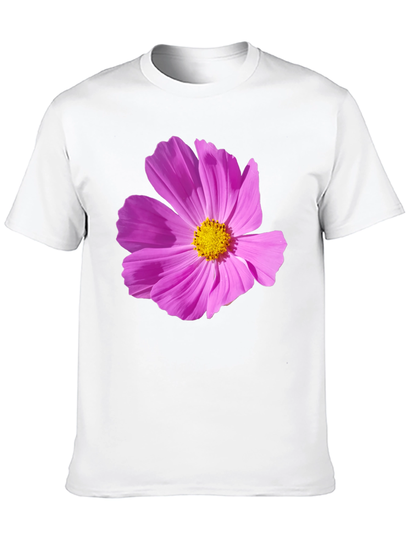 Floral Graphic Tee - Black Cotton T-Shirt