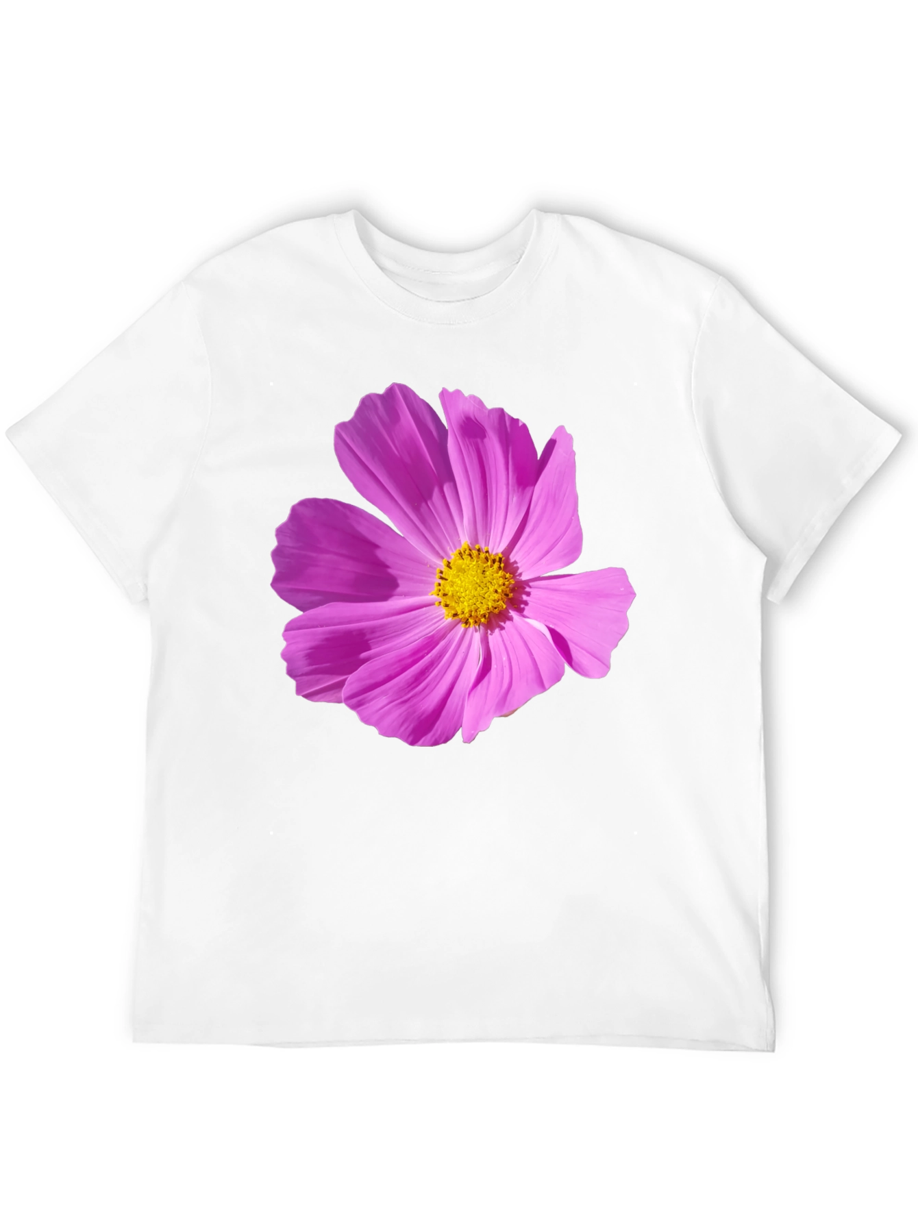 Floral Graphic Tee - Black Cotton T-Shirt