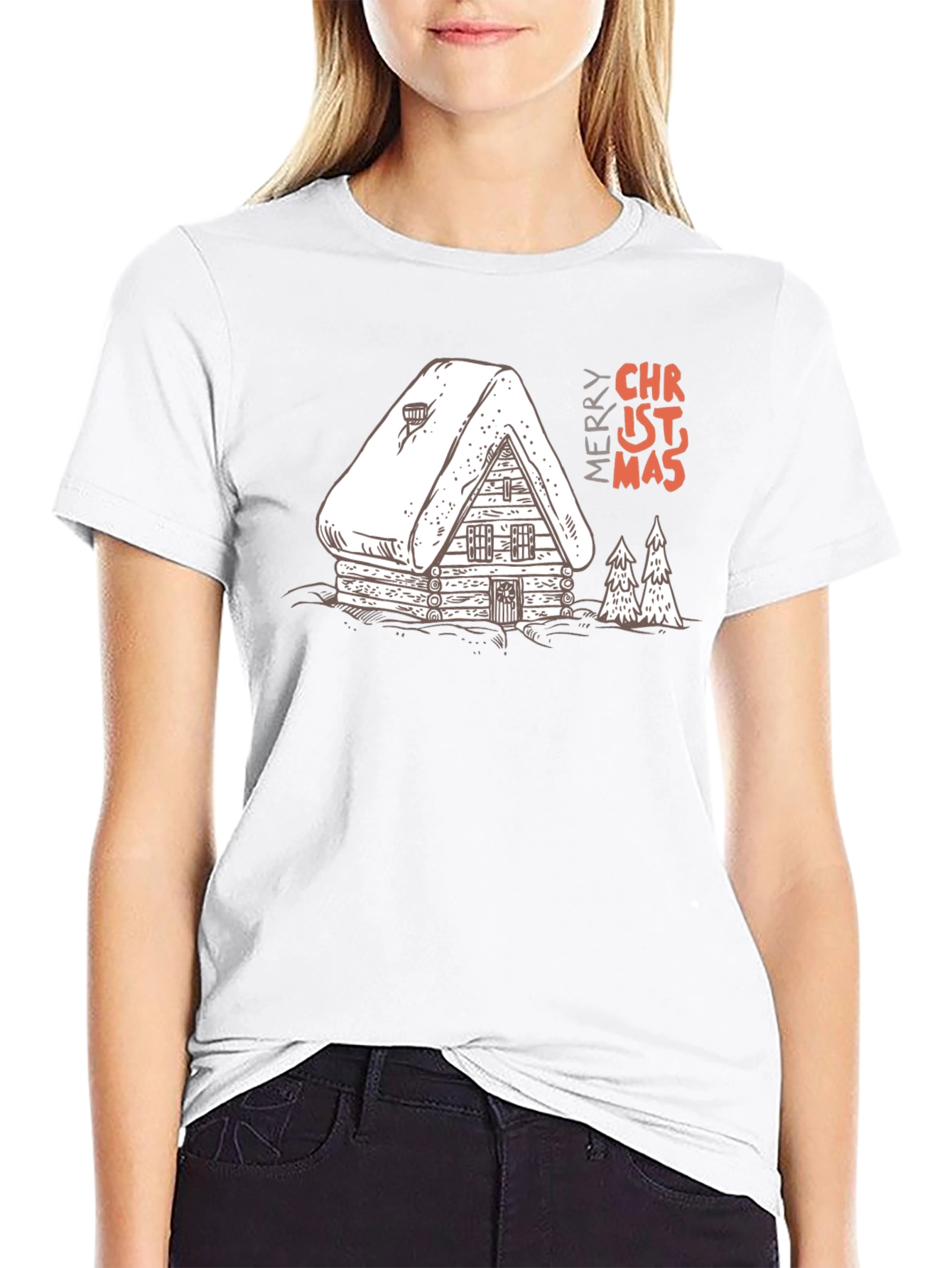 Christmas Cabin T-Shirt - Holiday Graphic Tee