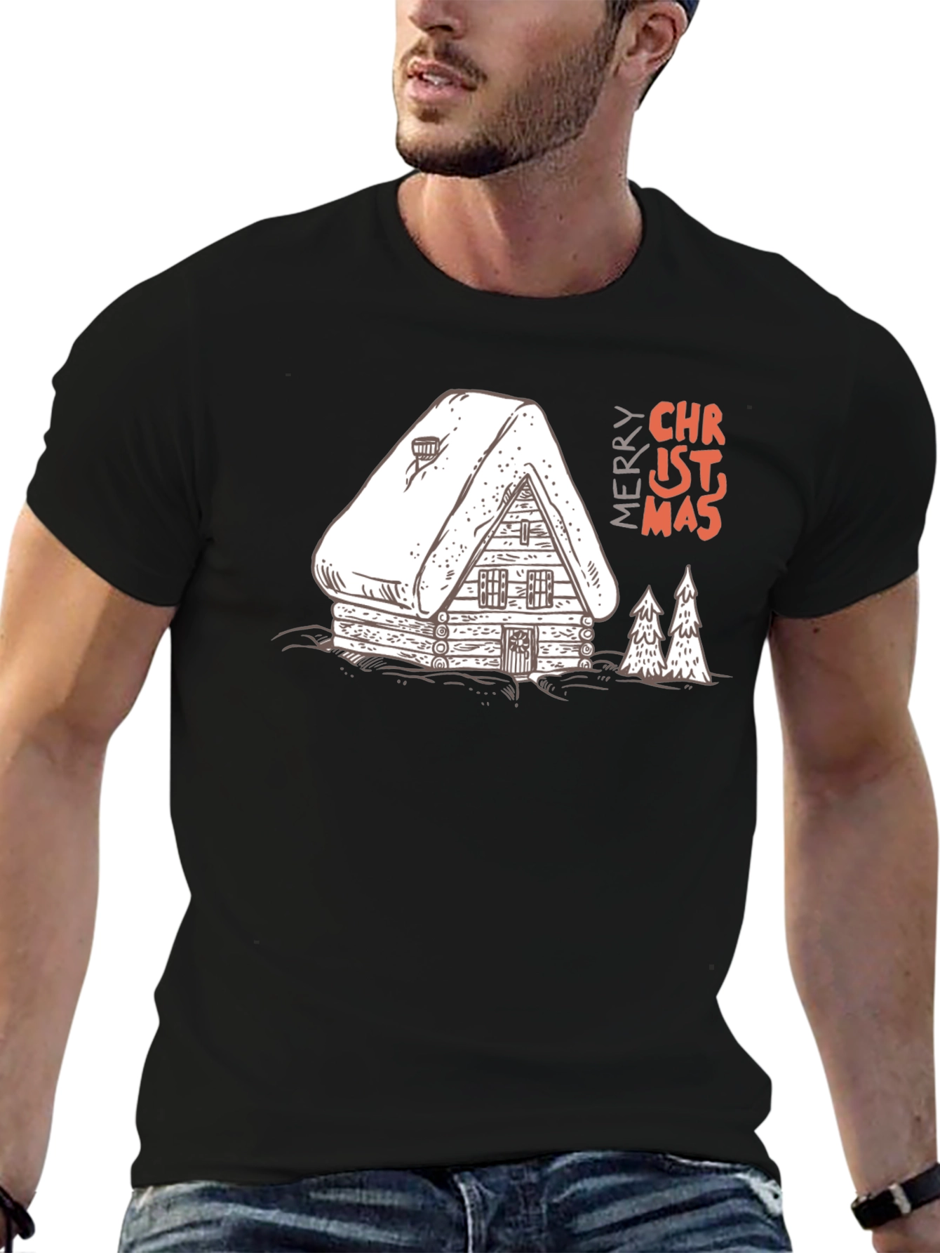 Christmas Cabin T-Shirt - Holiday Graphic Tee
