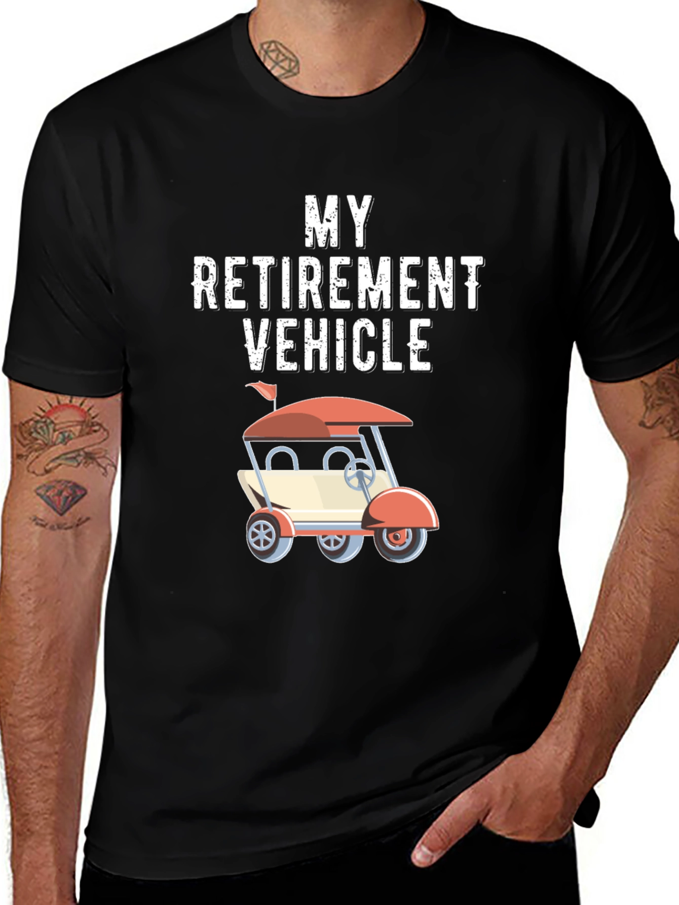 Retirement Vehicle Golf Cart T-Shirt