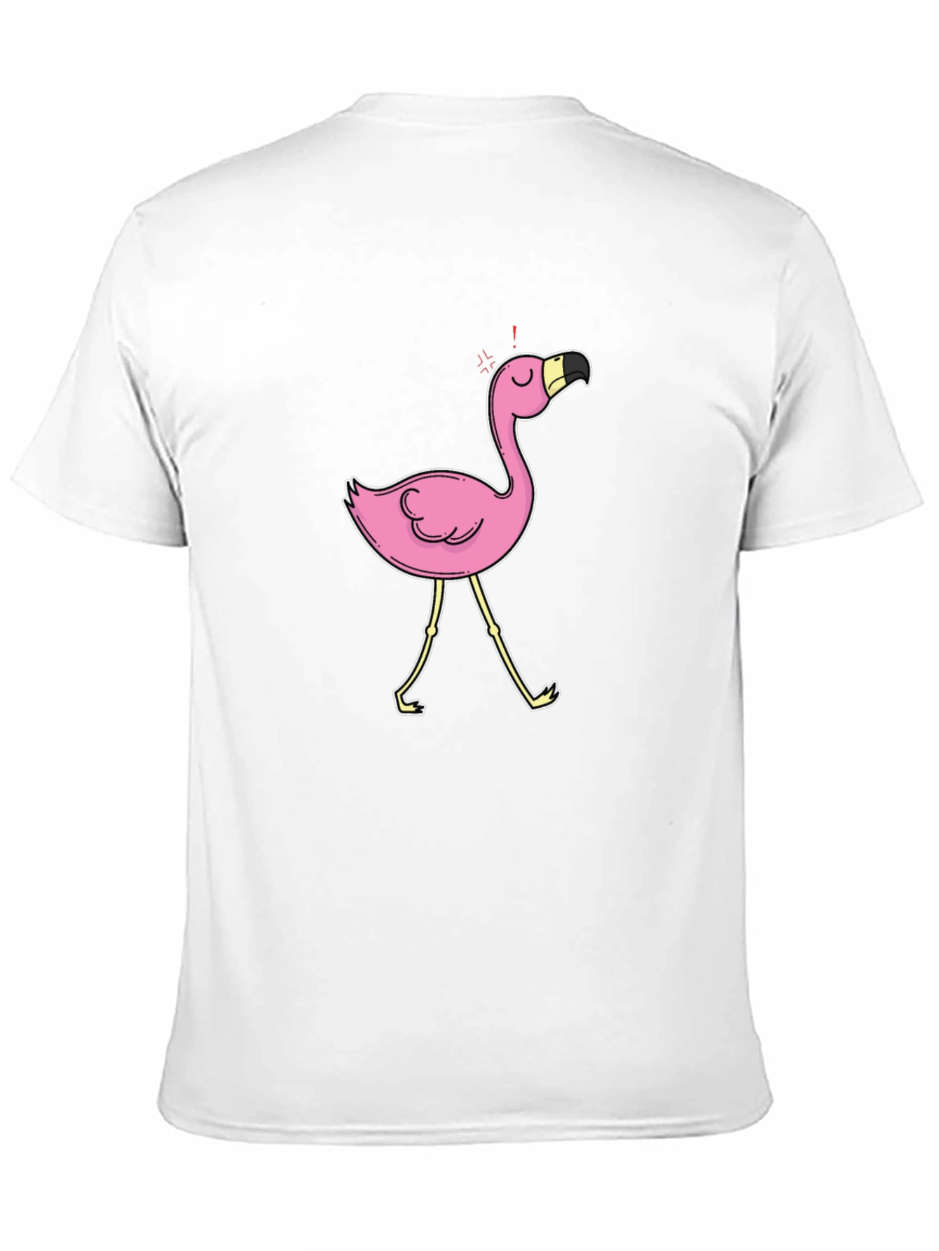 Black T-Shirt with Flamingo Graphic