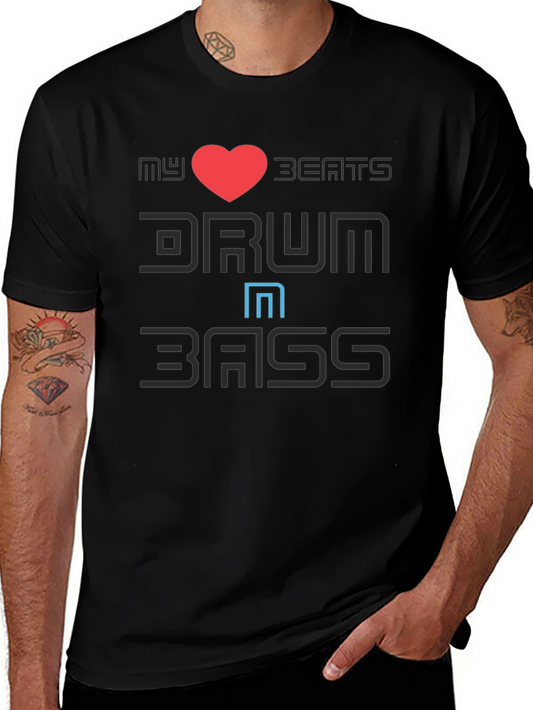 Drum n Bass Music Lover Black T-Shirt