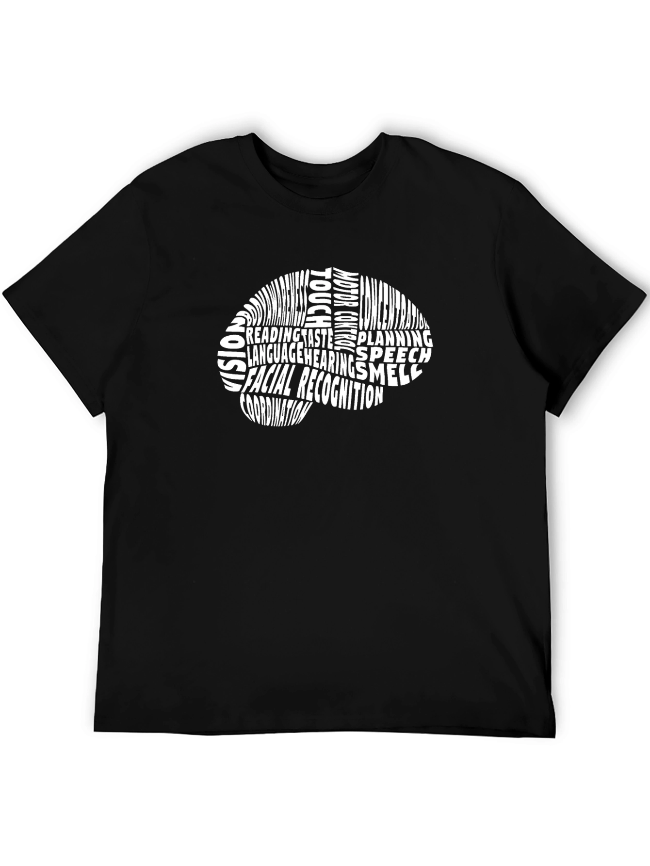 Brain Function T-Shirt - Black Crew Neck Tee