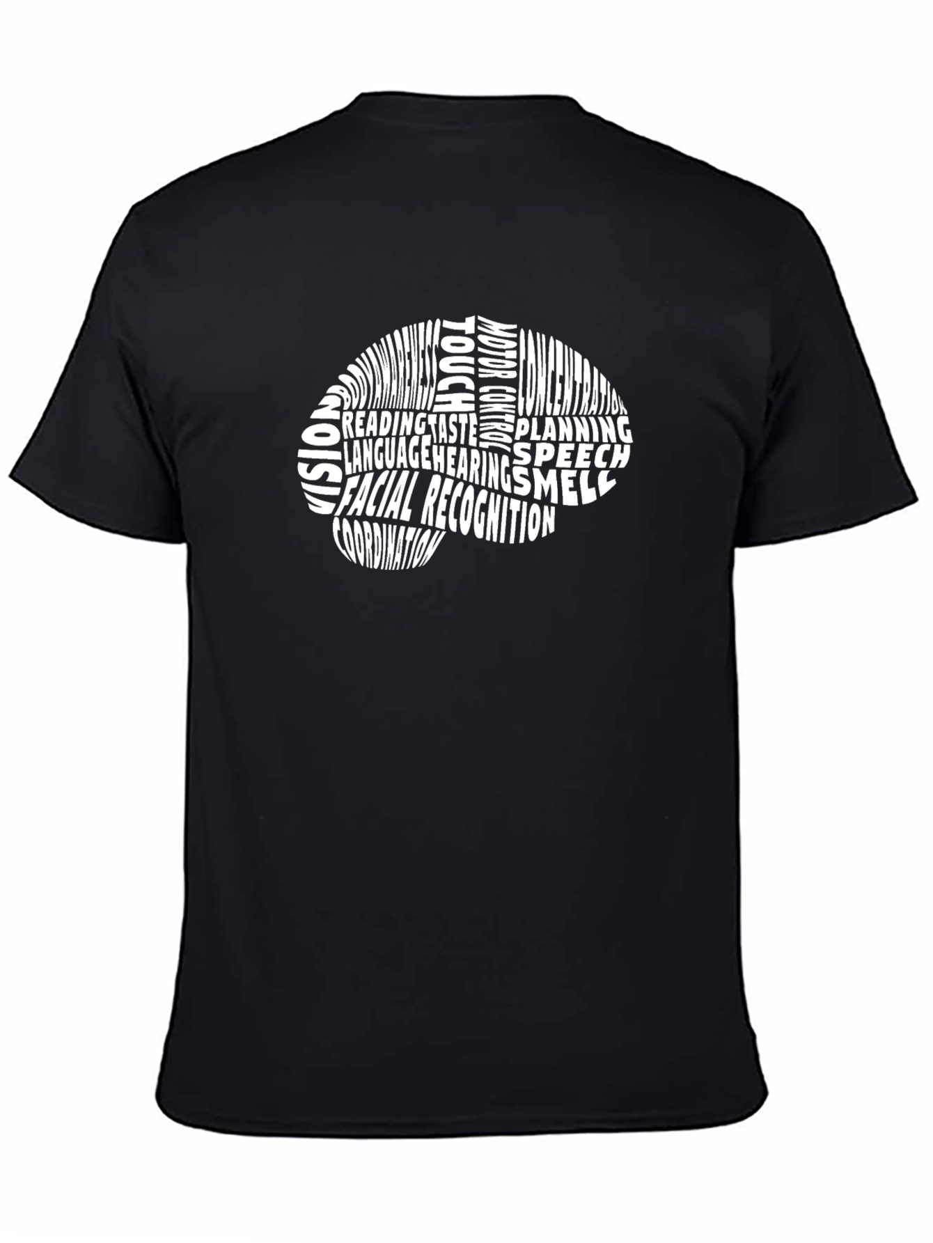 Brain Function T-Shirt - Black Crew Neck Tee