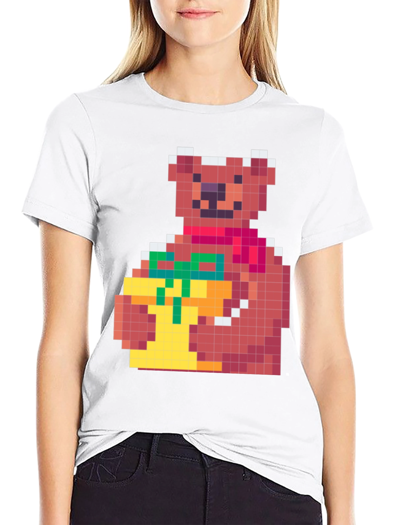 Pixelated Bear with Gift T-Shirt