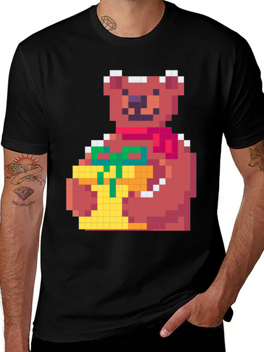 Pixelated Bear with Gift T-Shirt