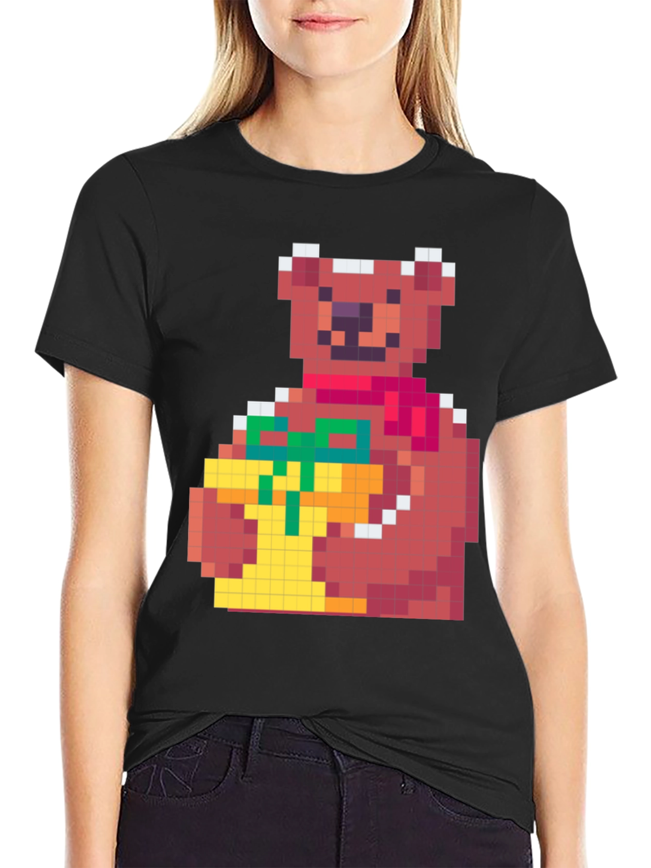Pixelated Bear with Gift T-Shirt