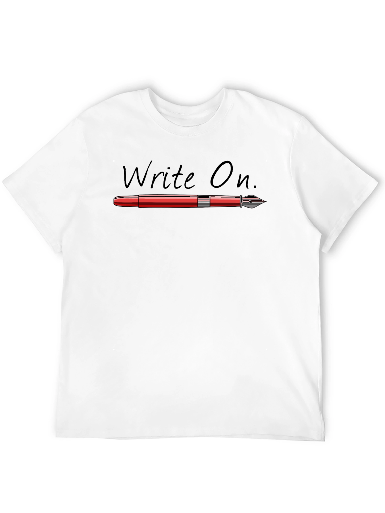 Write On T-Shirt - Black Novelty Tee