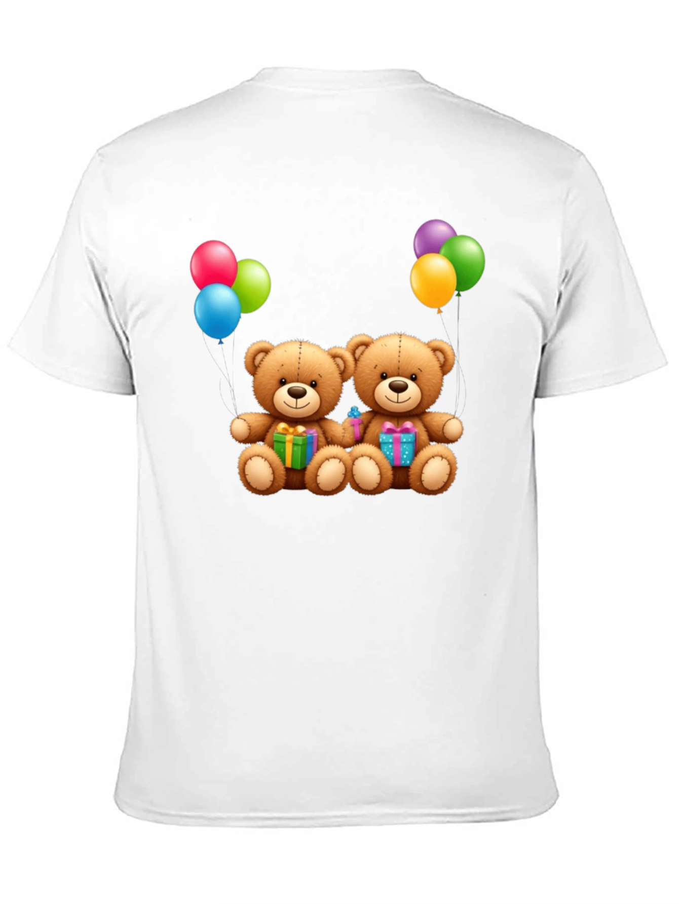 Cute Teddy Bear Graphic Print T-Shirt