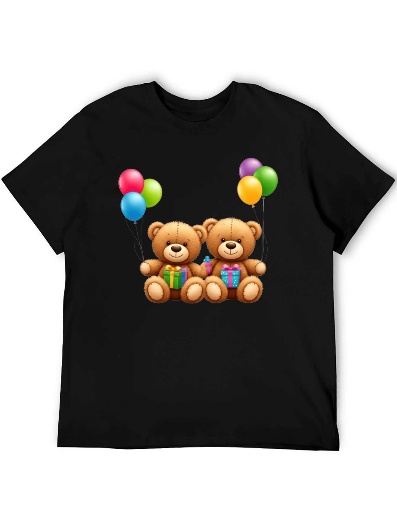 Cute Teddy Bear Graphic Print T-Shirt