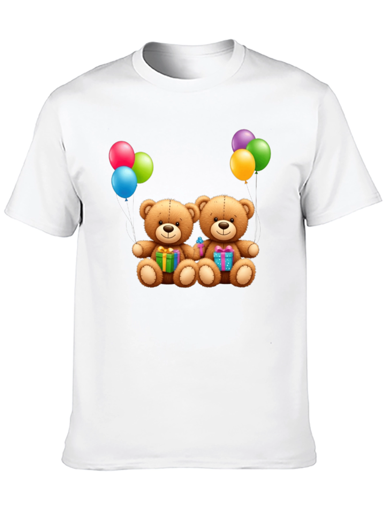 Cute Teddy Bear Graphic Print T-Shirt