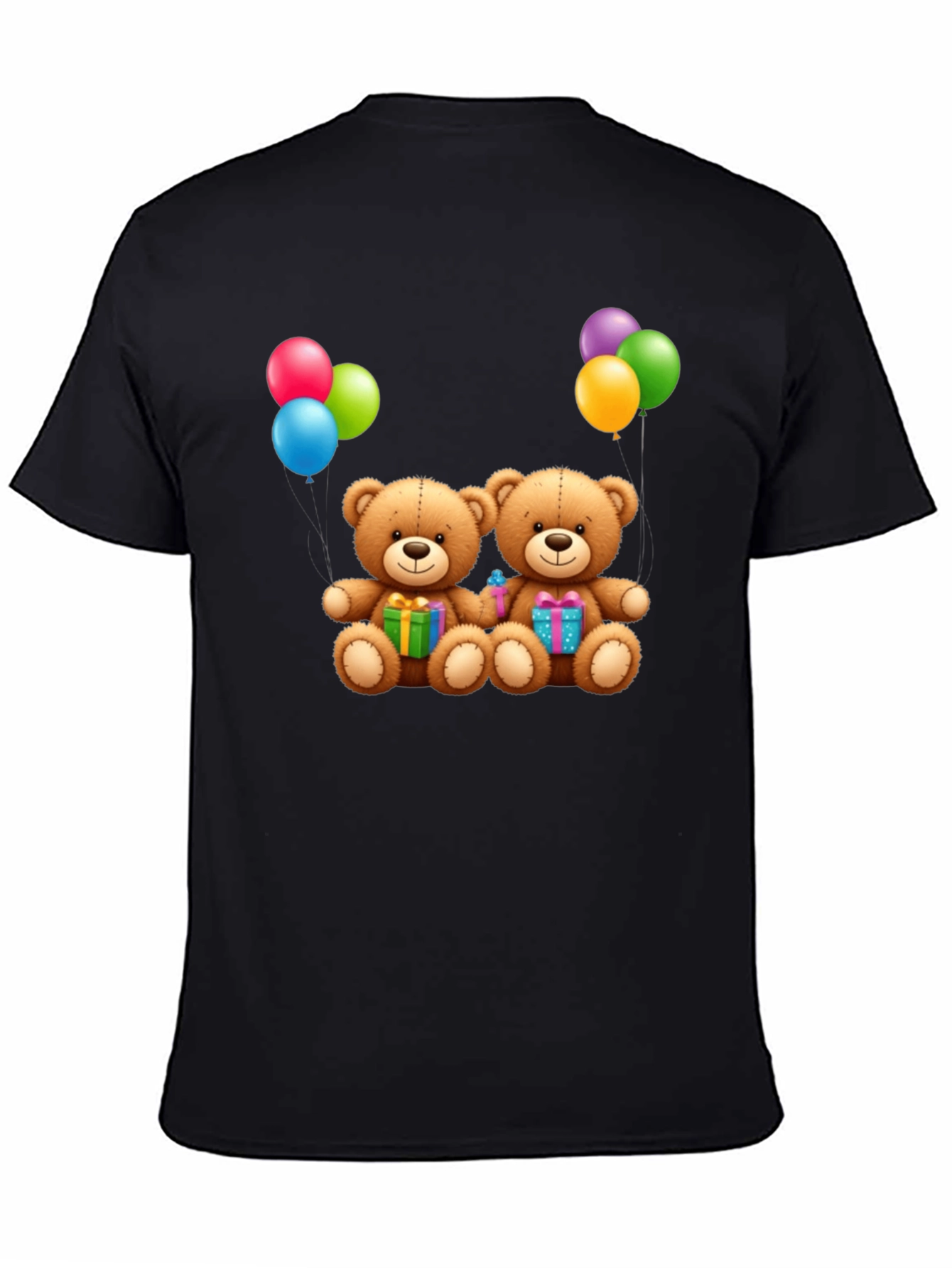 Cute Teddy Bear Graphic Print T-Shirt