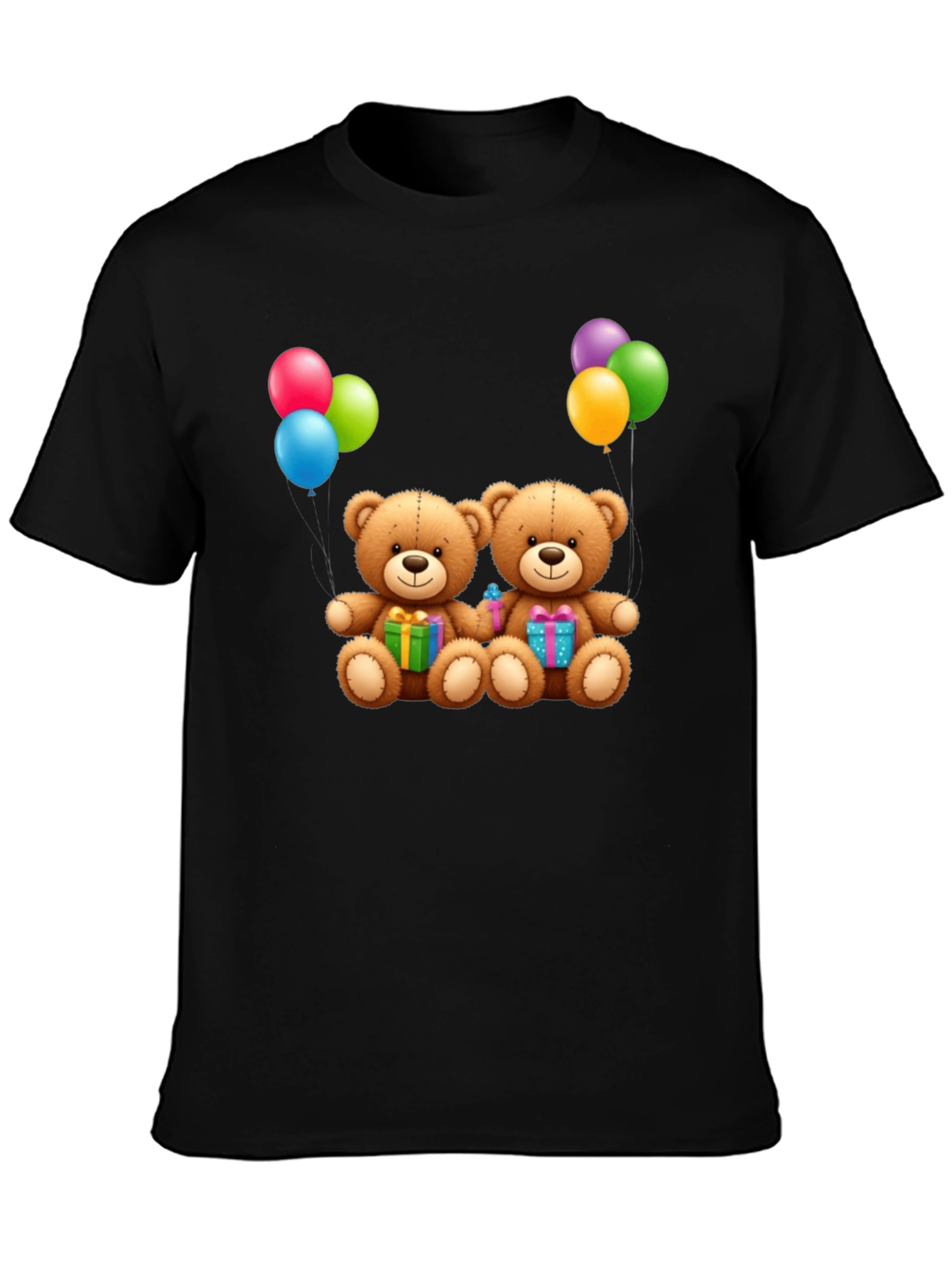 Cute Teddy Bear Graphic Print T-Shirt