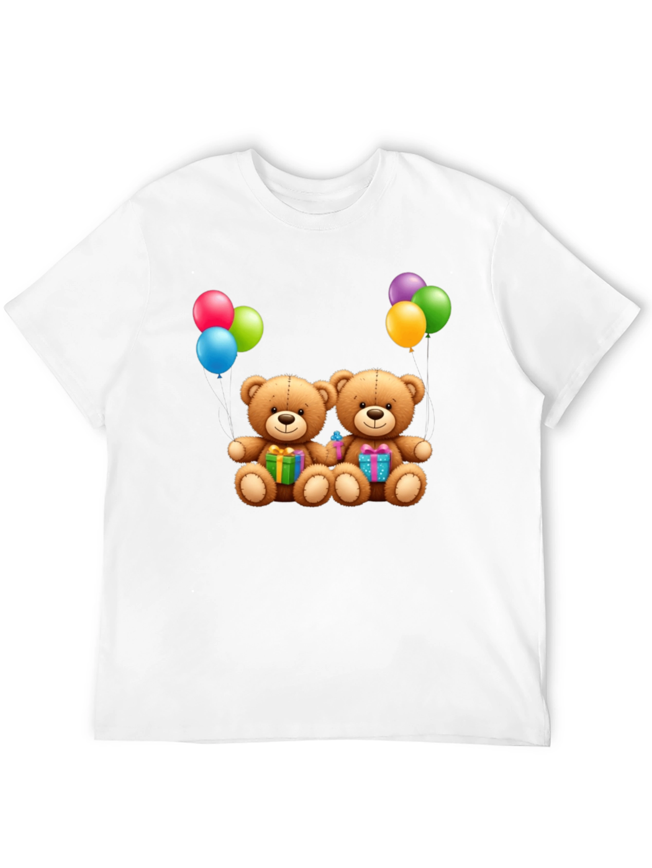 Cute Teddy Bear Graphic Print T-Shirt
