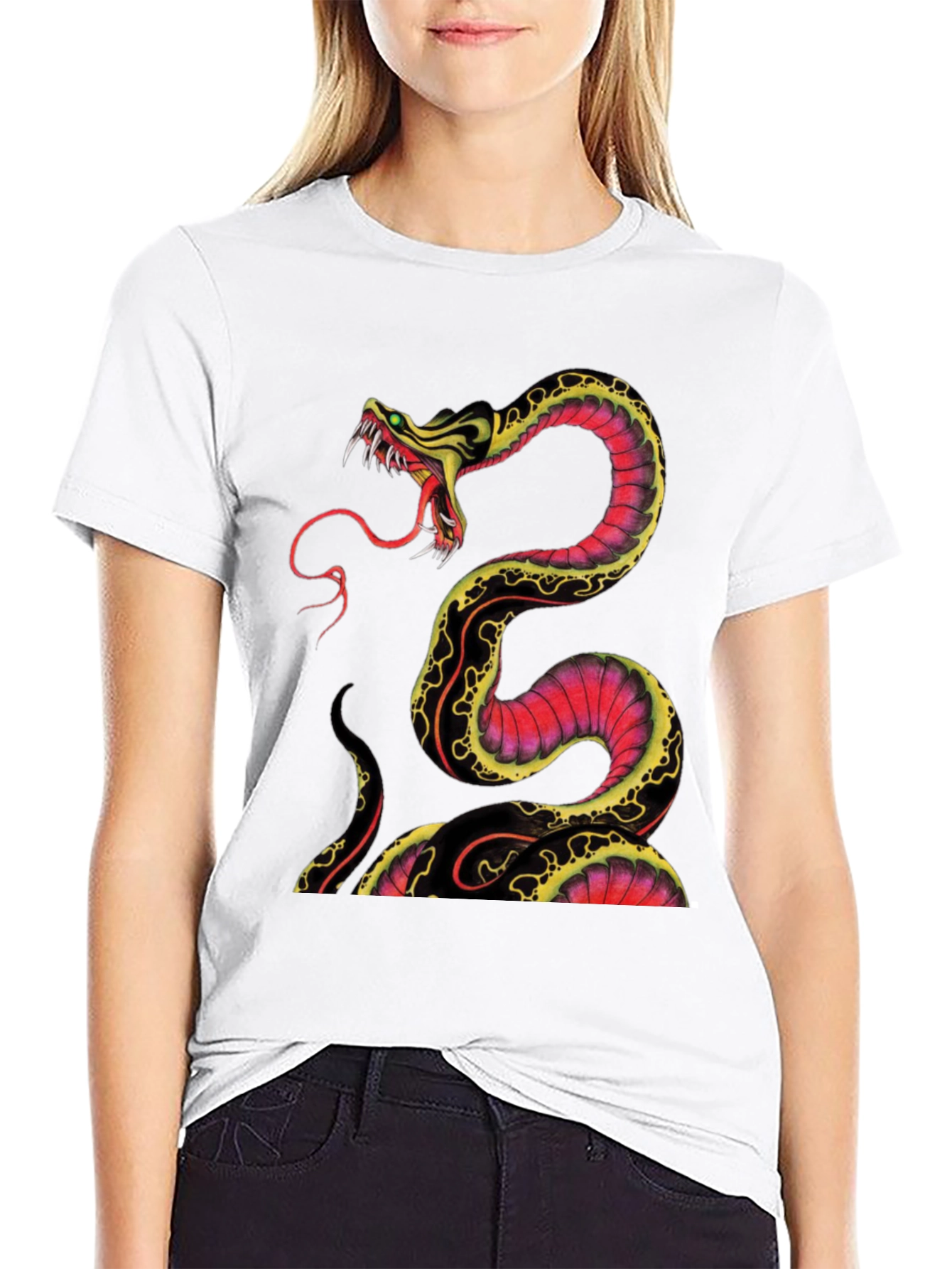 Snake Graphic Tee - Bold & Edgy Design
