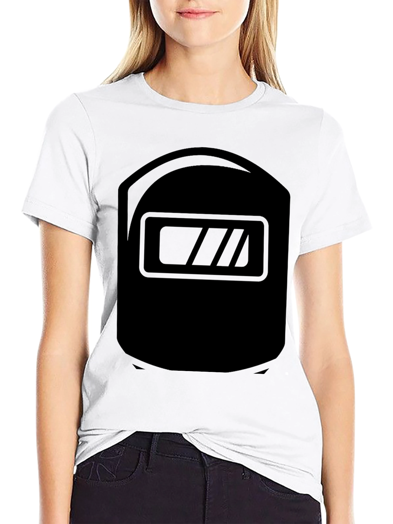 Welder Mask Graphic T-Shirt - Black