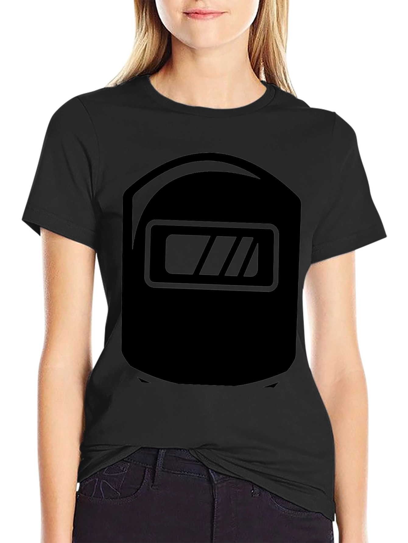 Welder Mask Graphic T-Shirt - Black
