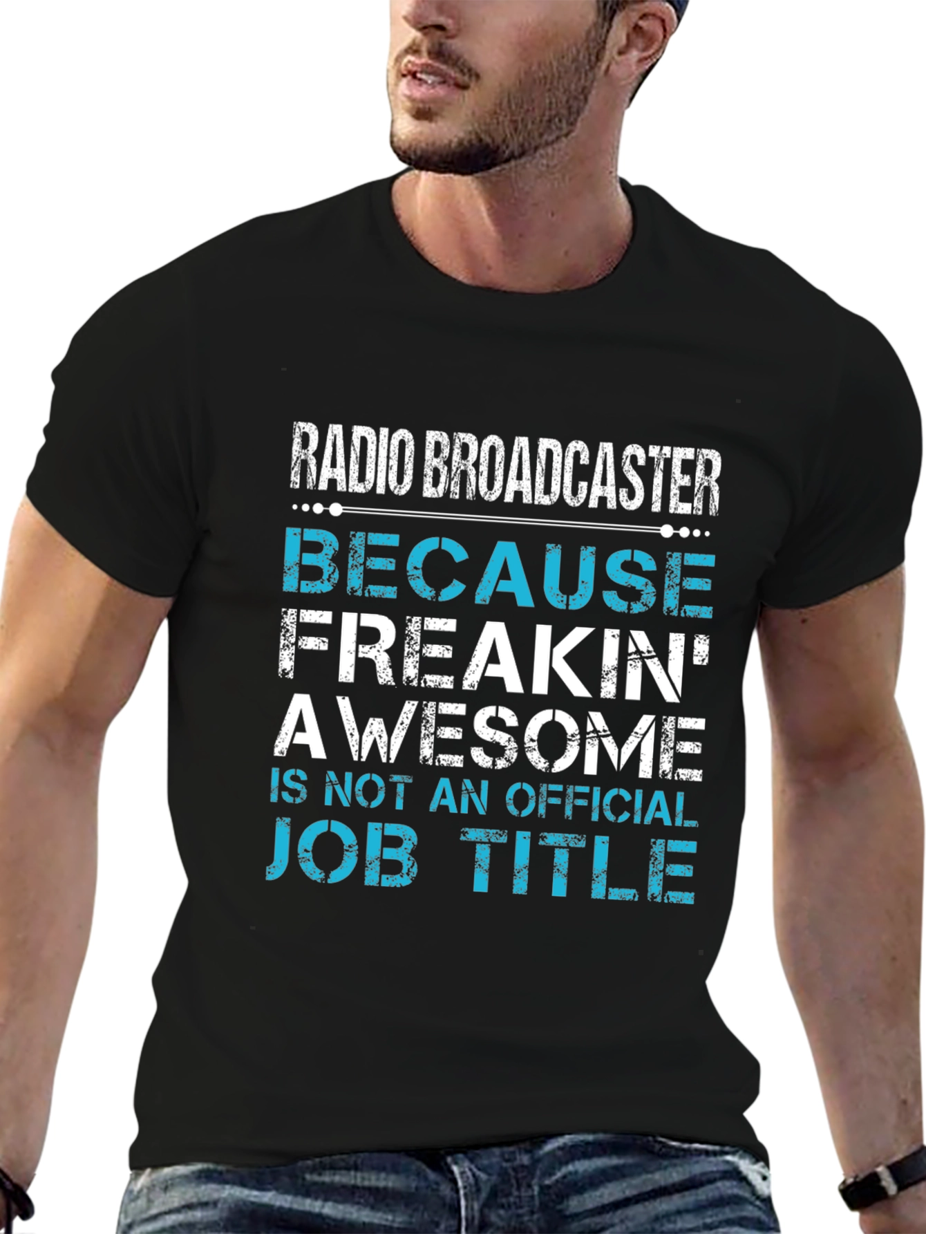 Radio Broadcaster Awesome Job Title Tee