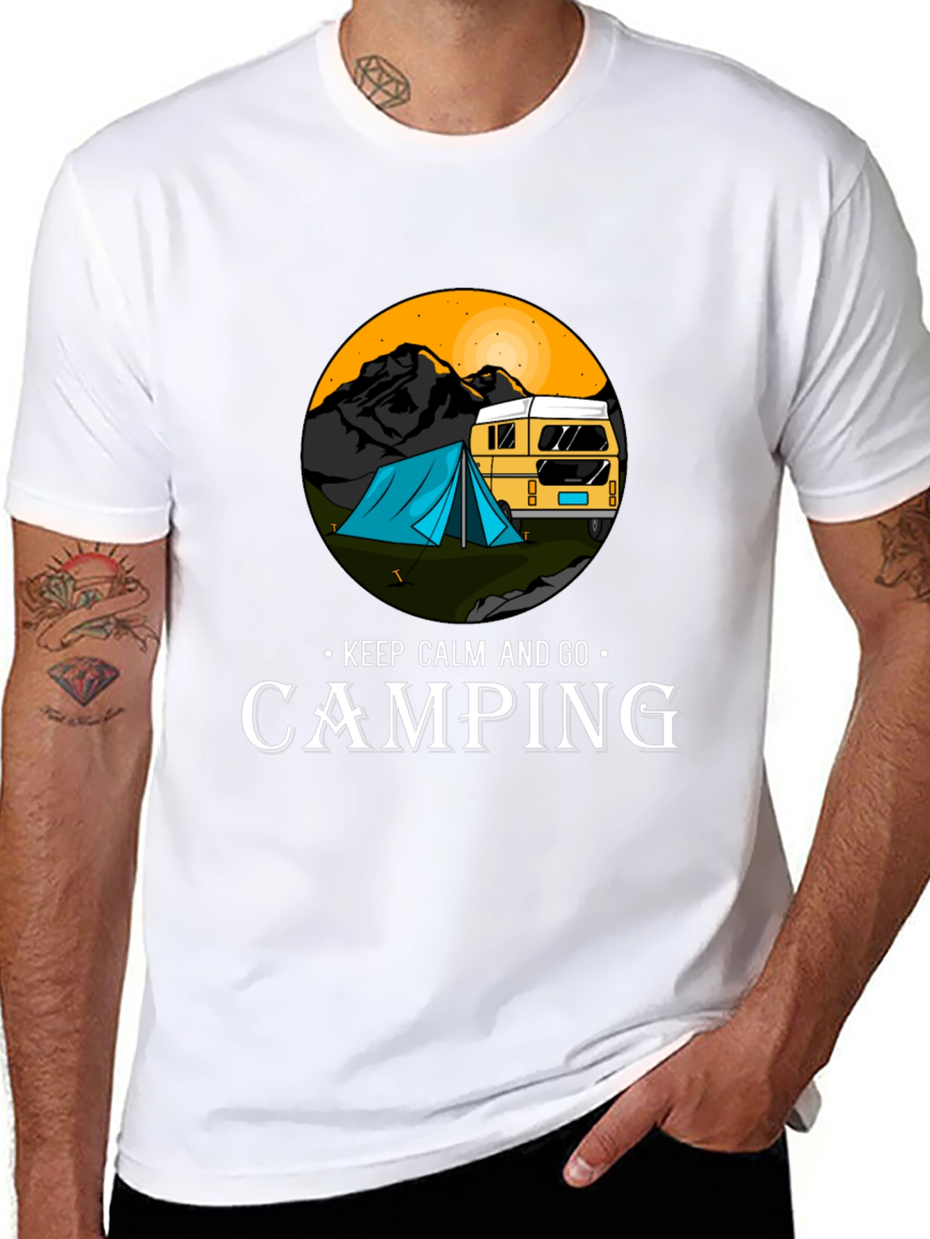 Camping Adventure T-Shirt - Keep Calm and Go Camping