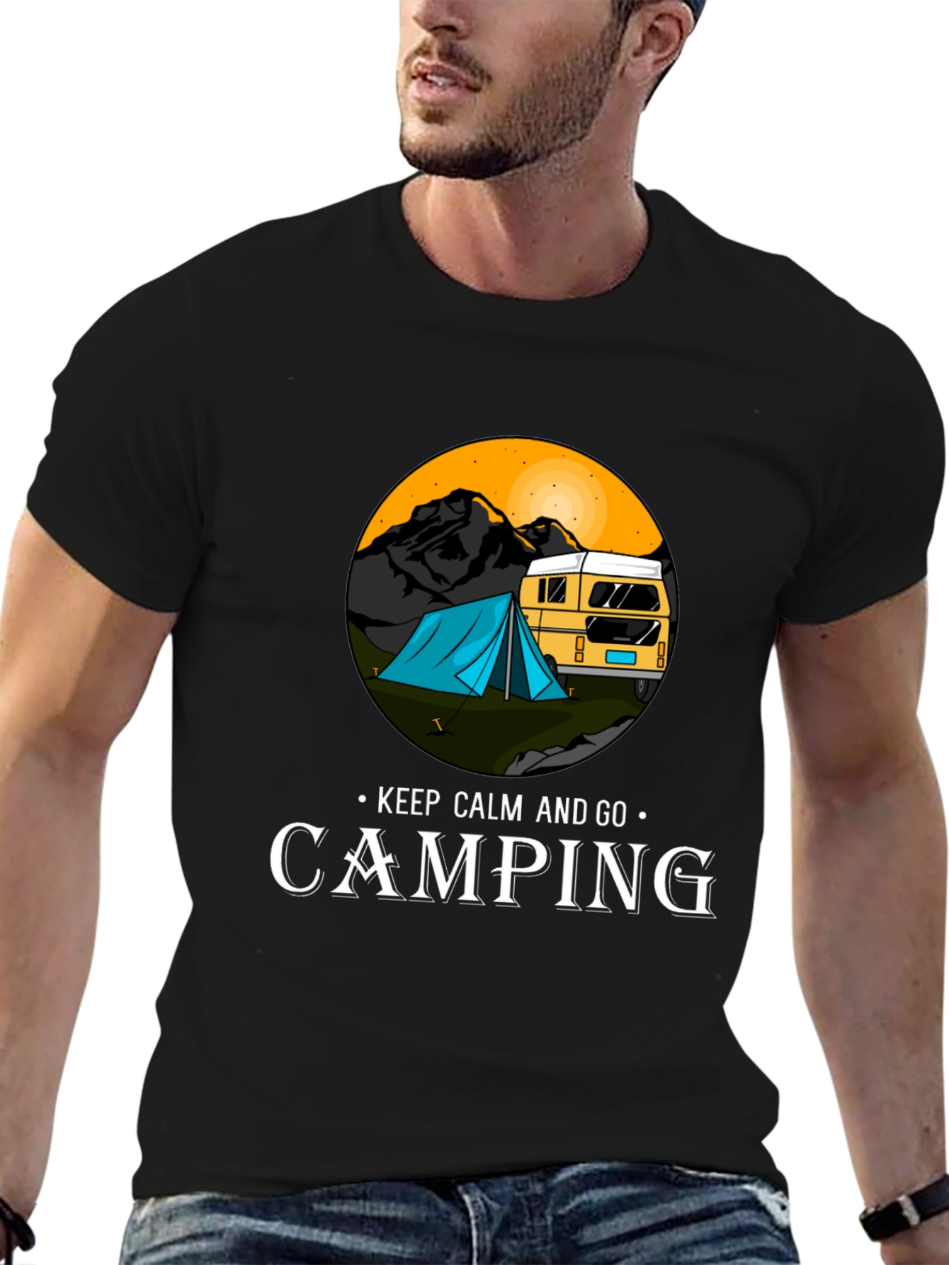 Camping Adventure T-Shirt - Keep Calm and Go Camping