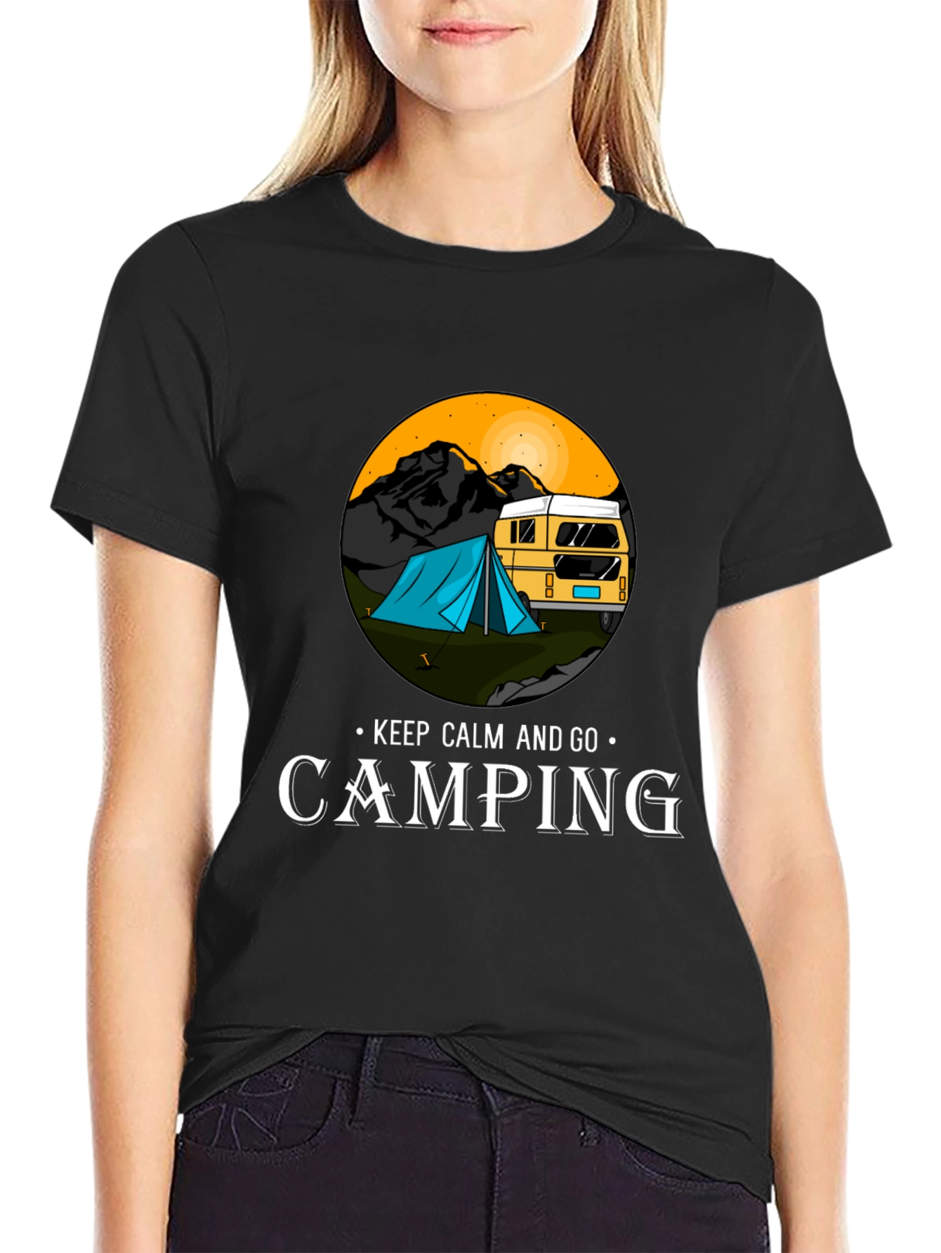 Camping Adventure T-Shirt - Keep Calm and Go Camping
