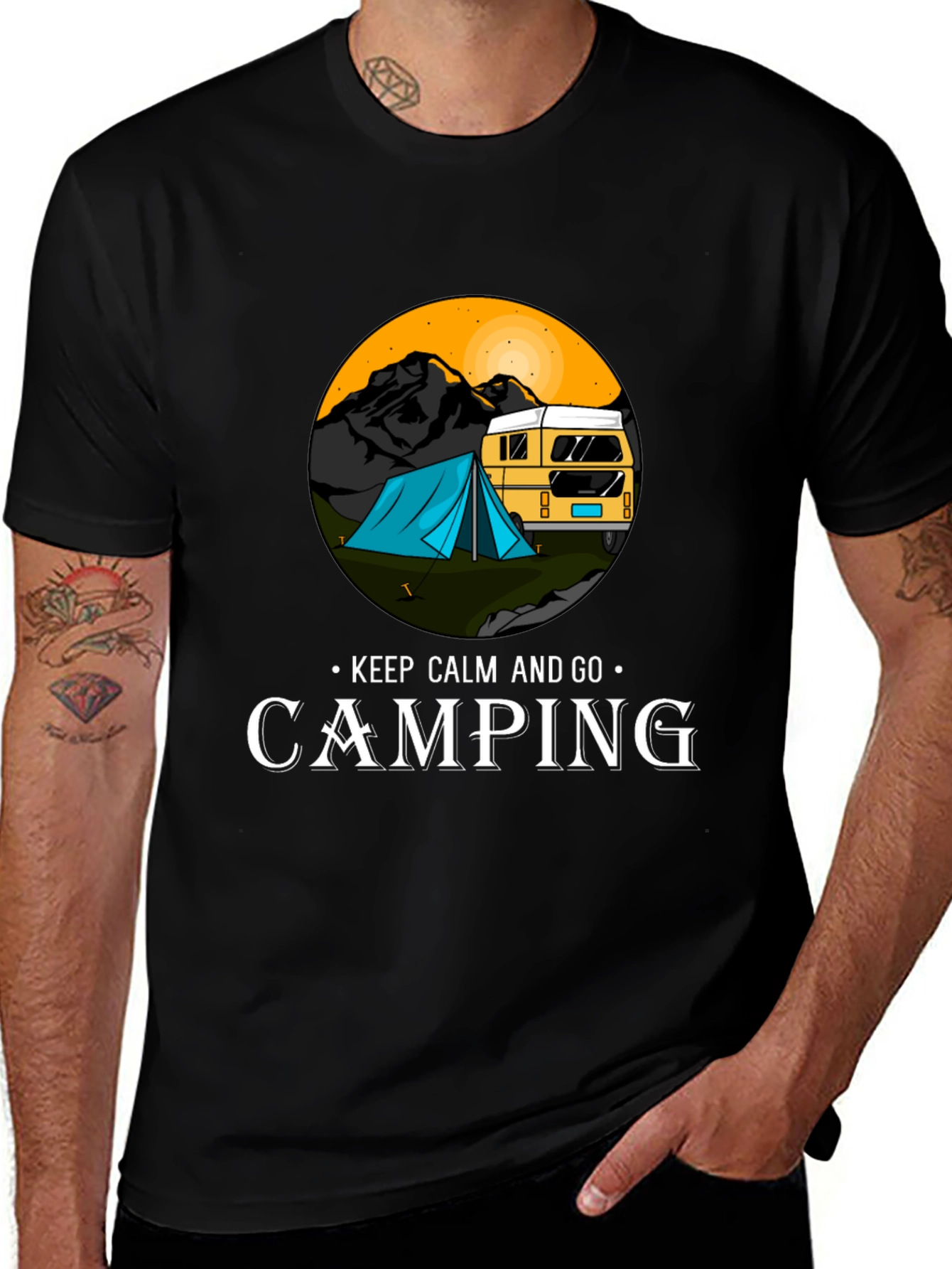 Camping Adventure T-Shirt - Keep Calm and Go Camping