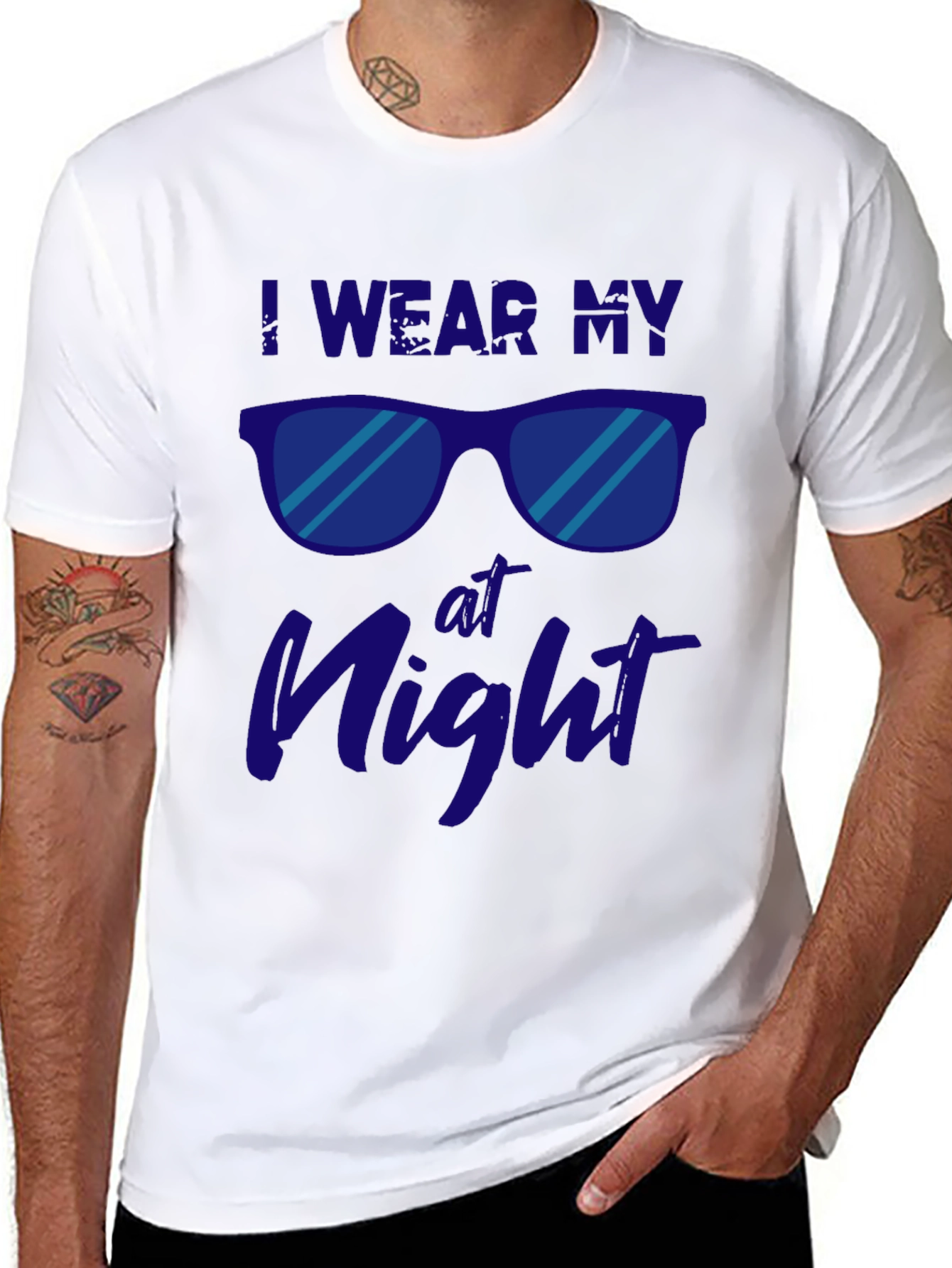 I Wear My Sunglasses at Night Graphic Tee