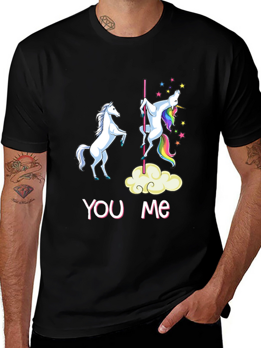 Funny Unicorn T-Shirt - You Vs Me Pole Dance Tee