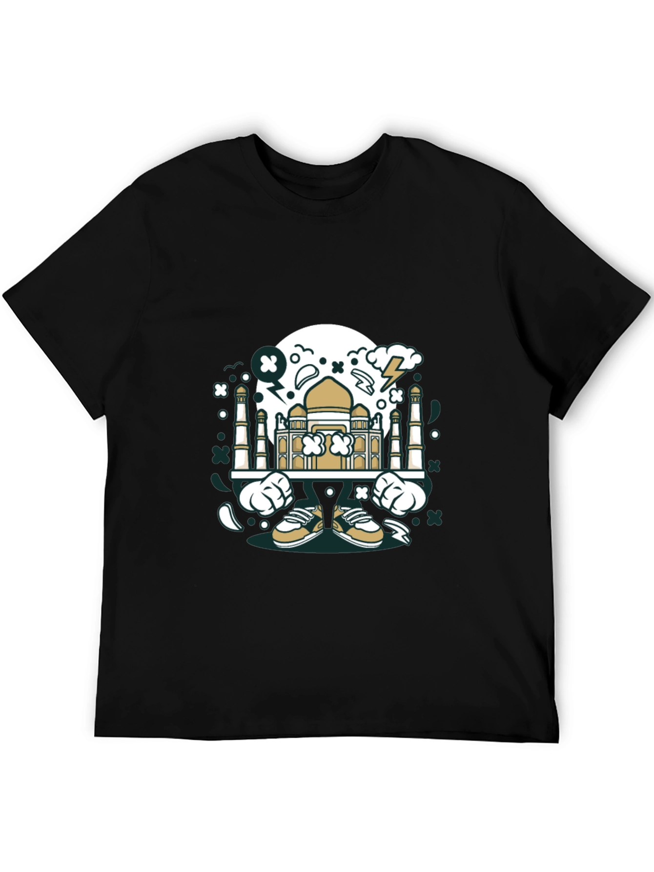 Graphic T-Shirt: Taj Mahal Cartoon Design