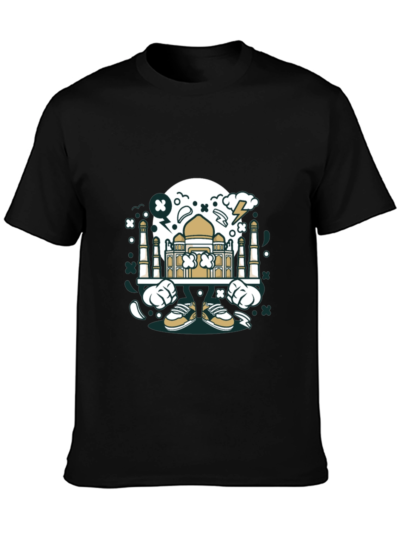 Graphic T-Shirt: Taj Mahal Cartoon Design