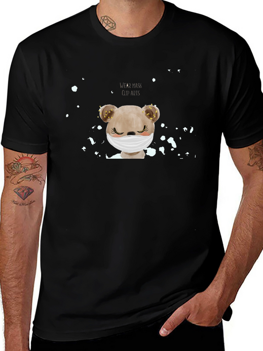 Masked Bear Graphic Tee