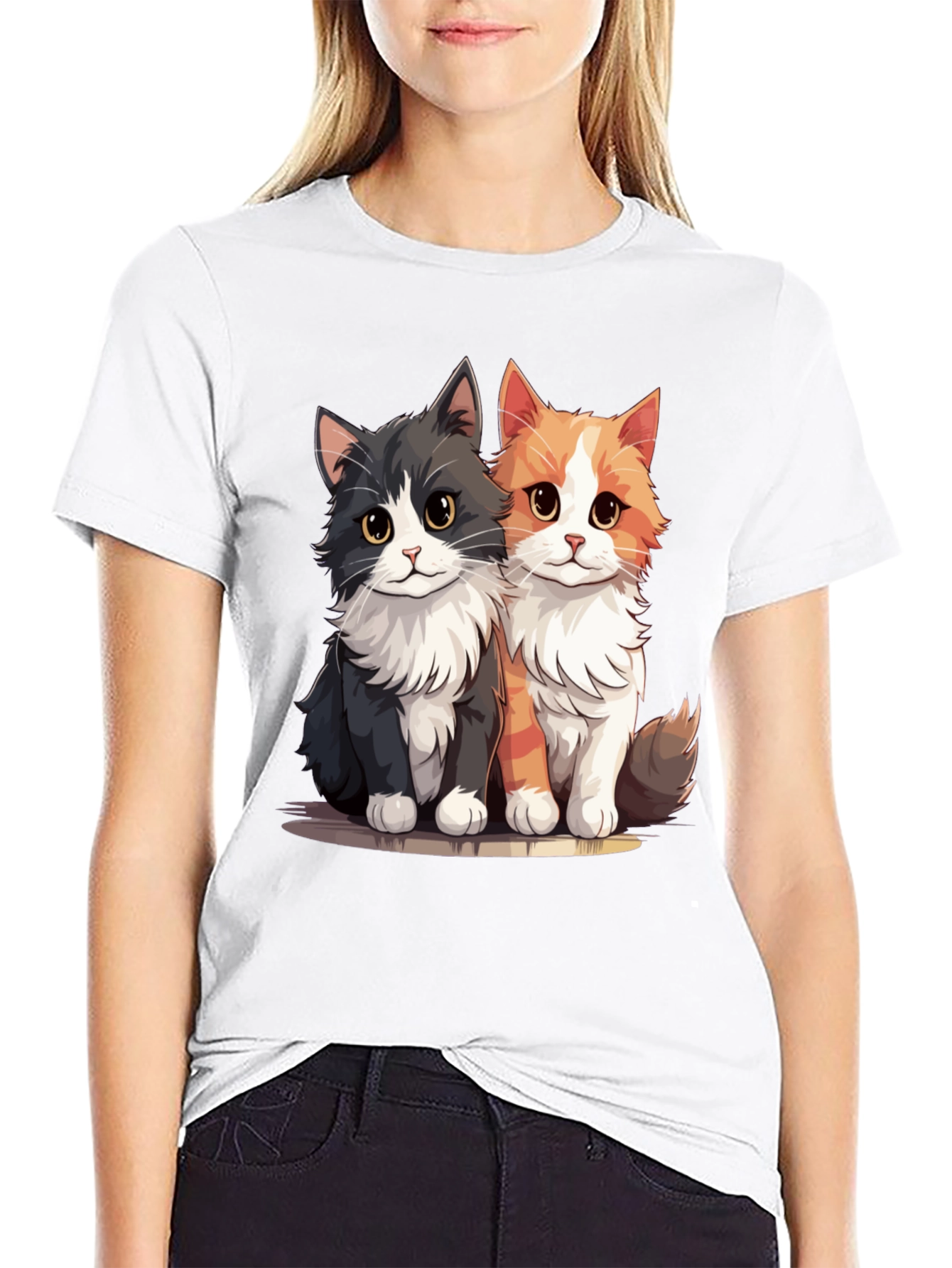 Cute Cats Black T-Shirt