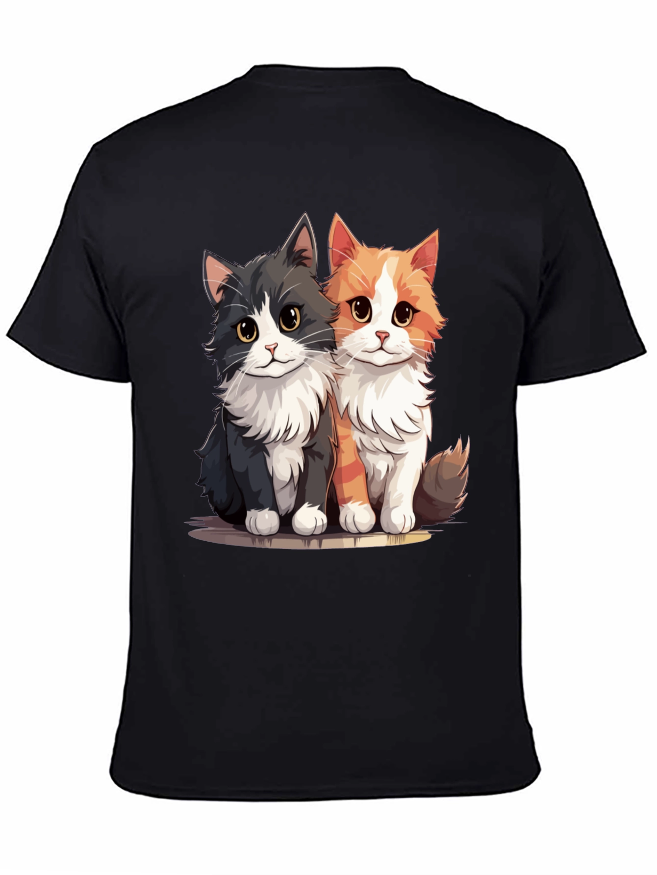 Cute Cats Black T-Shirt