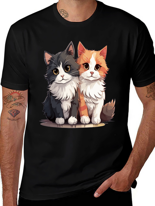Cute Cats Black T-Shirt
