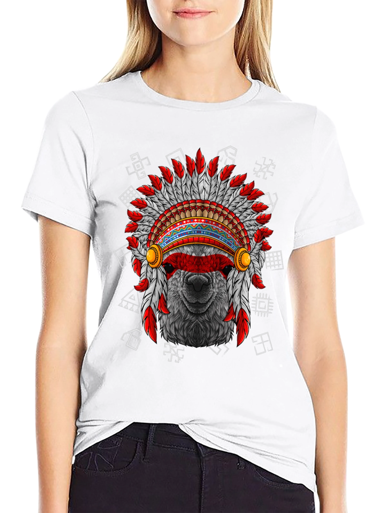 Native American Alpaca Graphic Tee