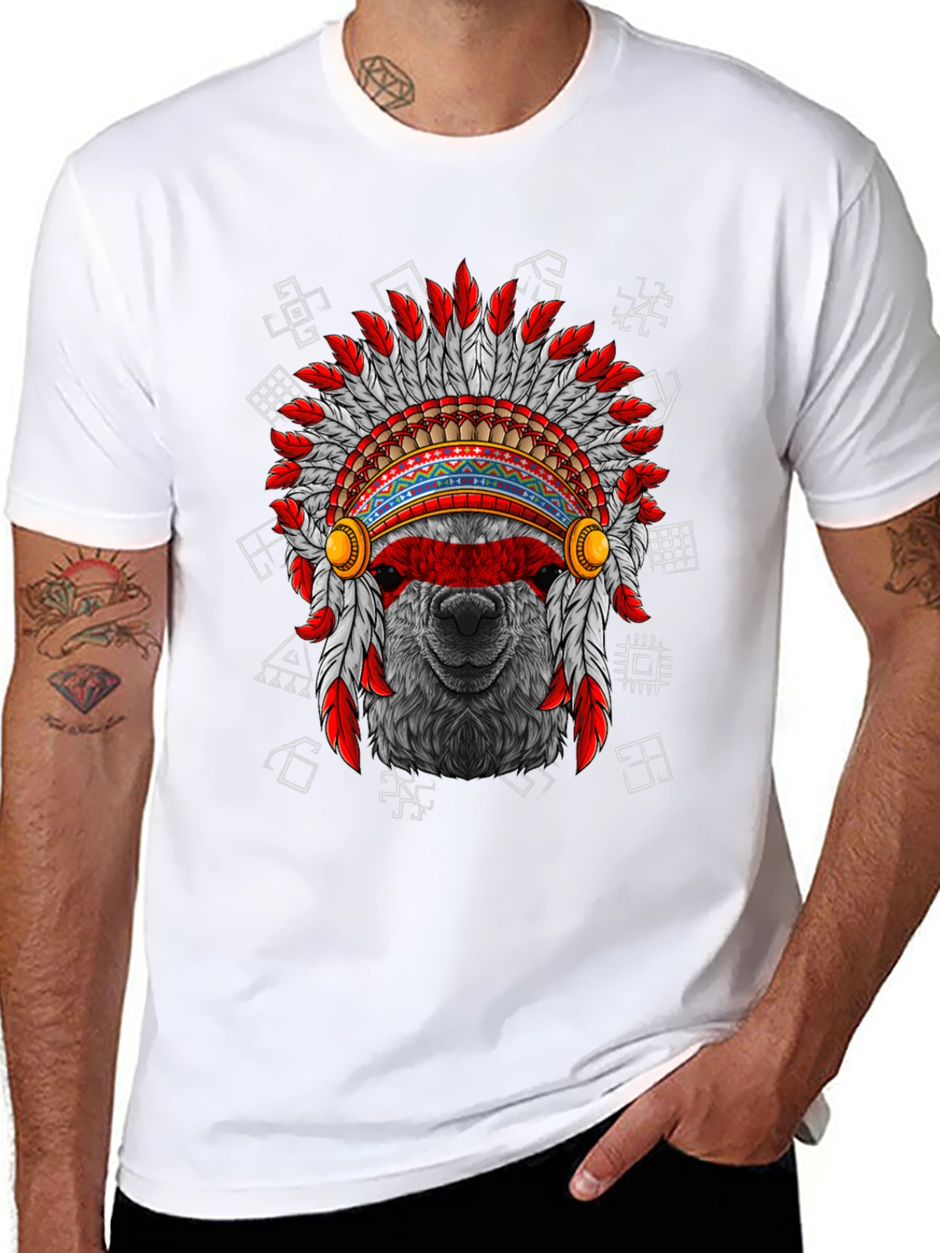 Native American Alpaca Graphic Tee
