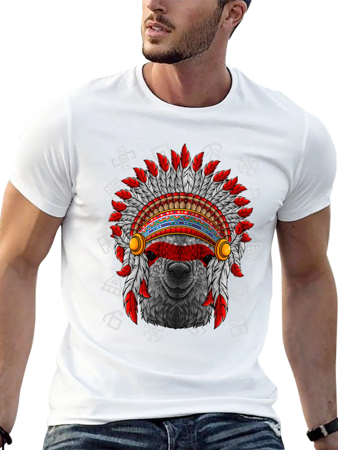 Native American Alpaca Graphic Tee