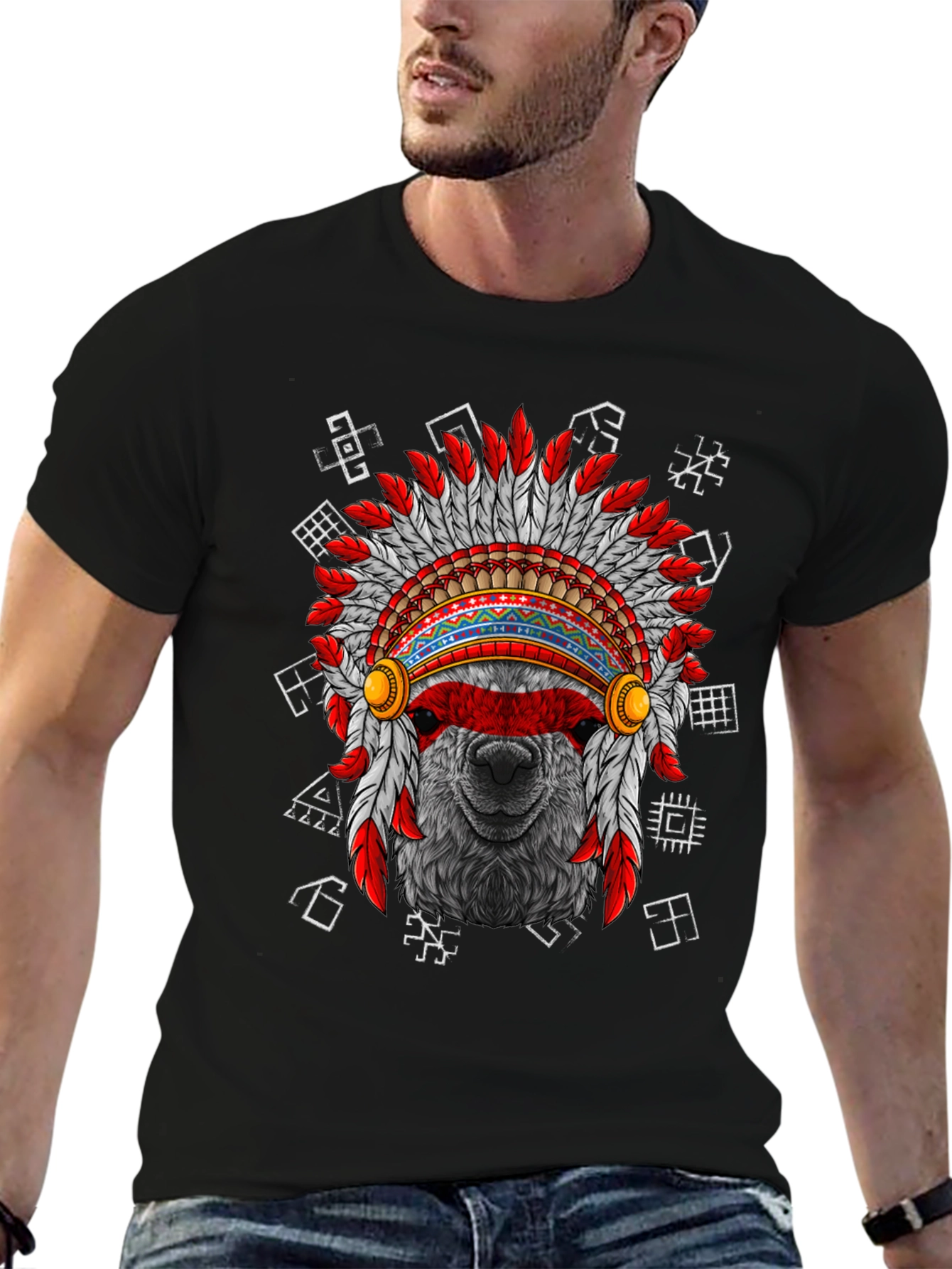 Native American Alpaca Graphic Tee