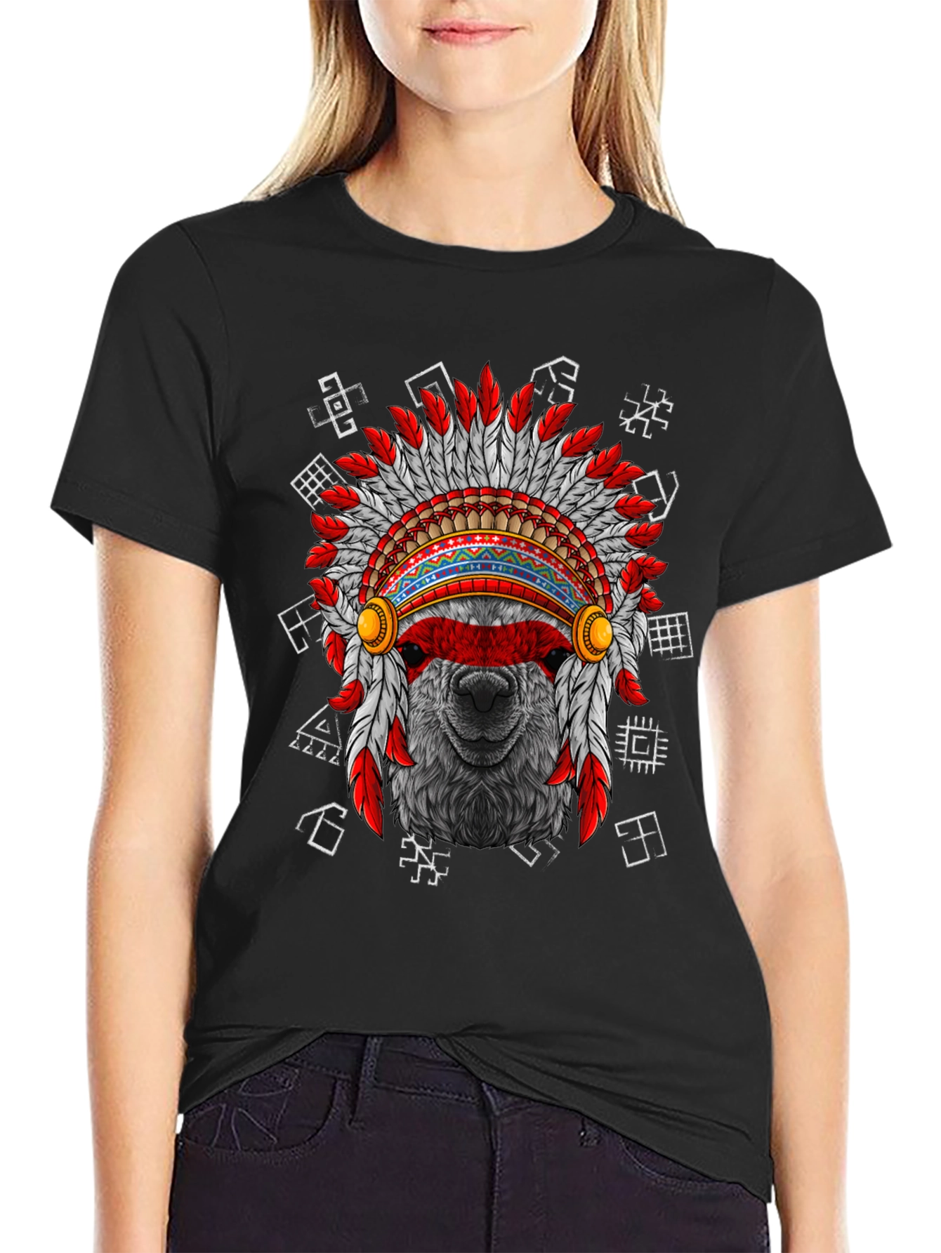 Native American Alpaca Graphic Tee