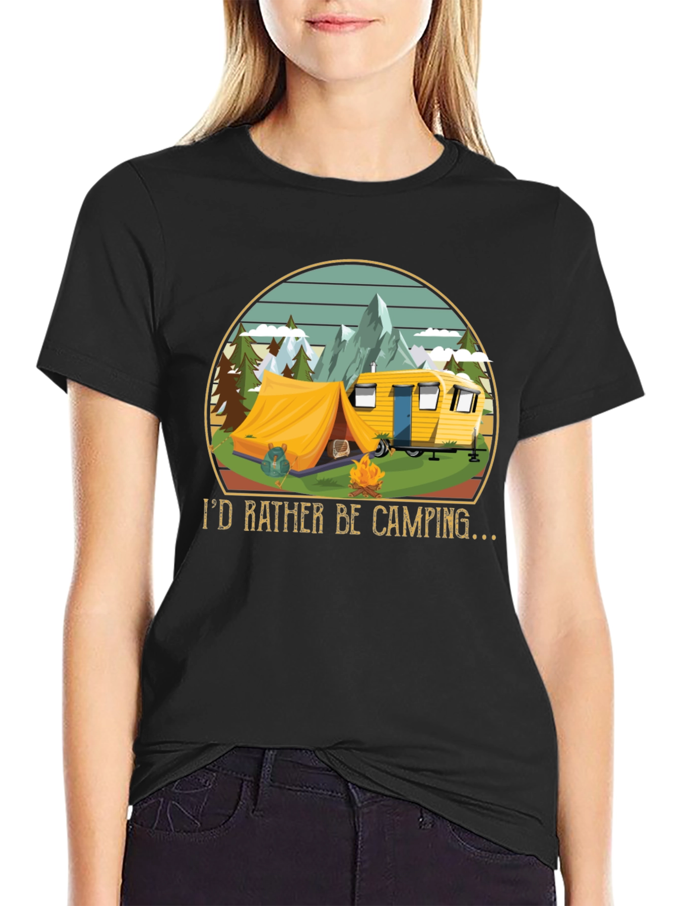 Camping Graphic Tee - Id Rather Be Camping