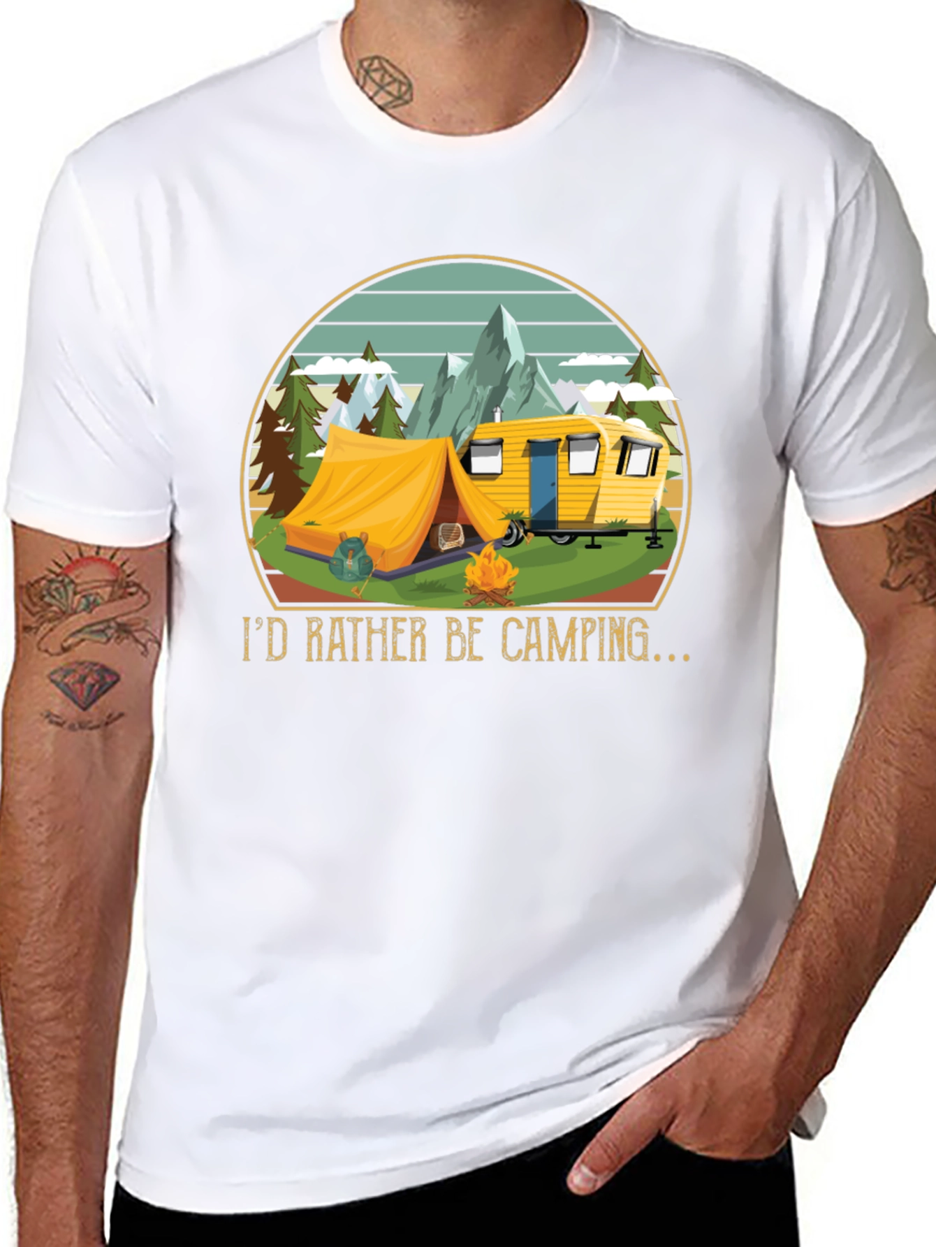 Camping Graphic Tee - Id Rather Be Camping