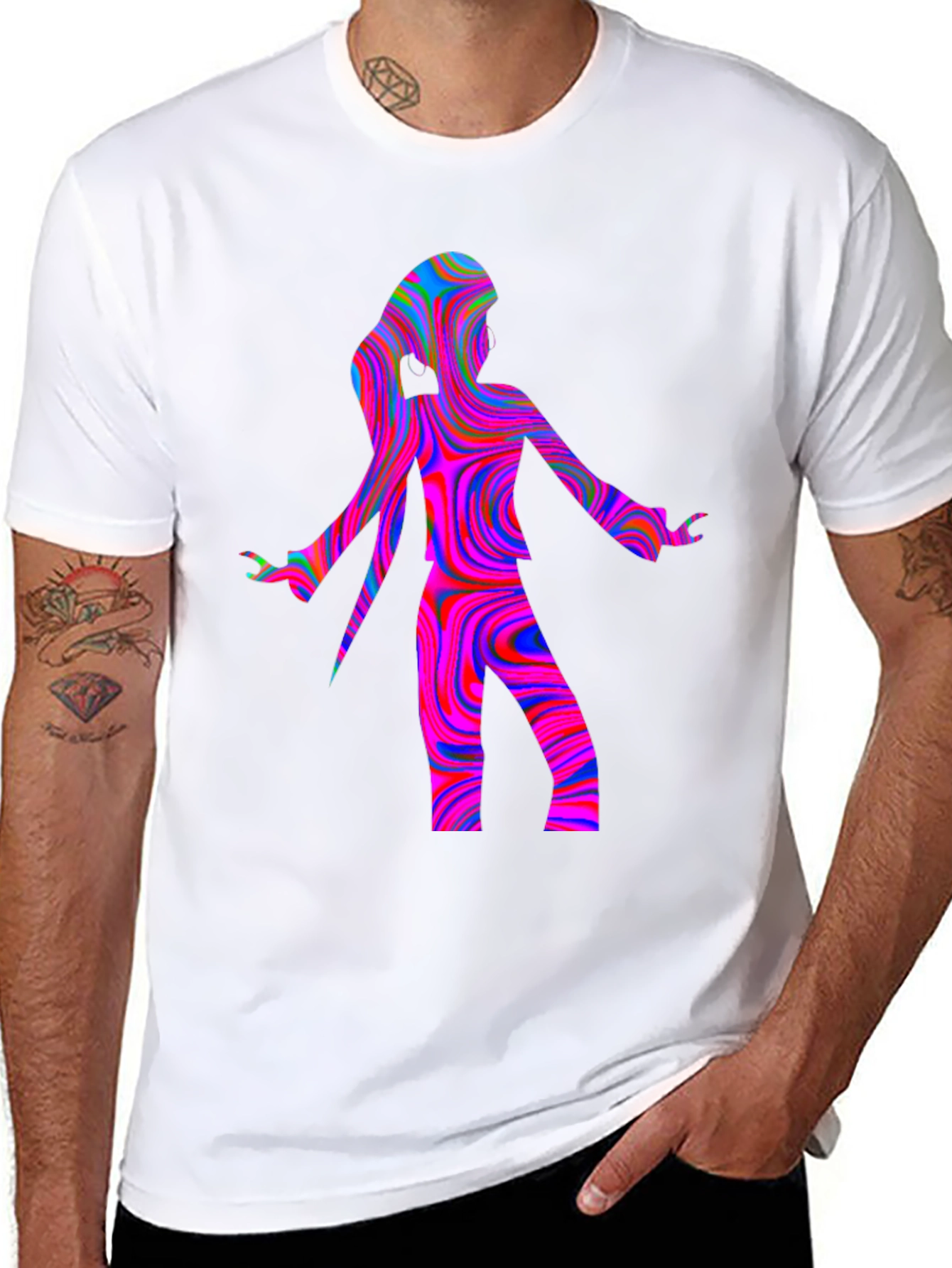Psychedelic Swirl Dancer Graphic Tee
