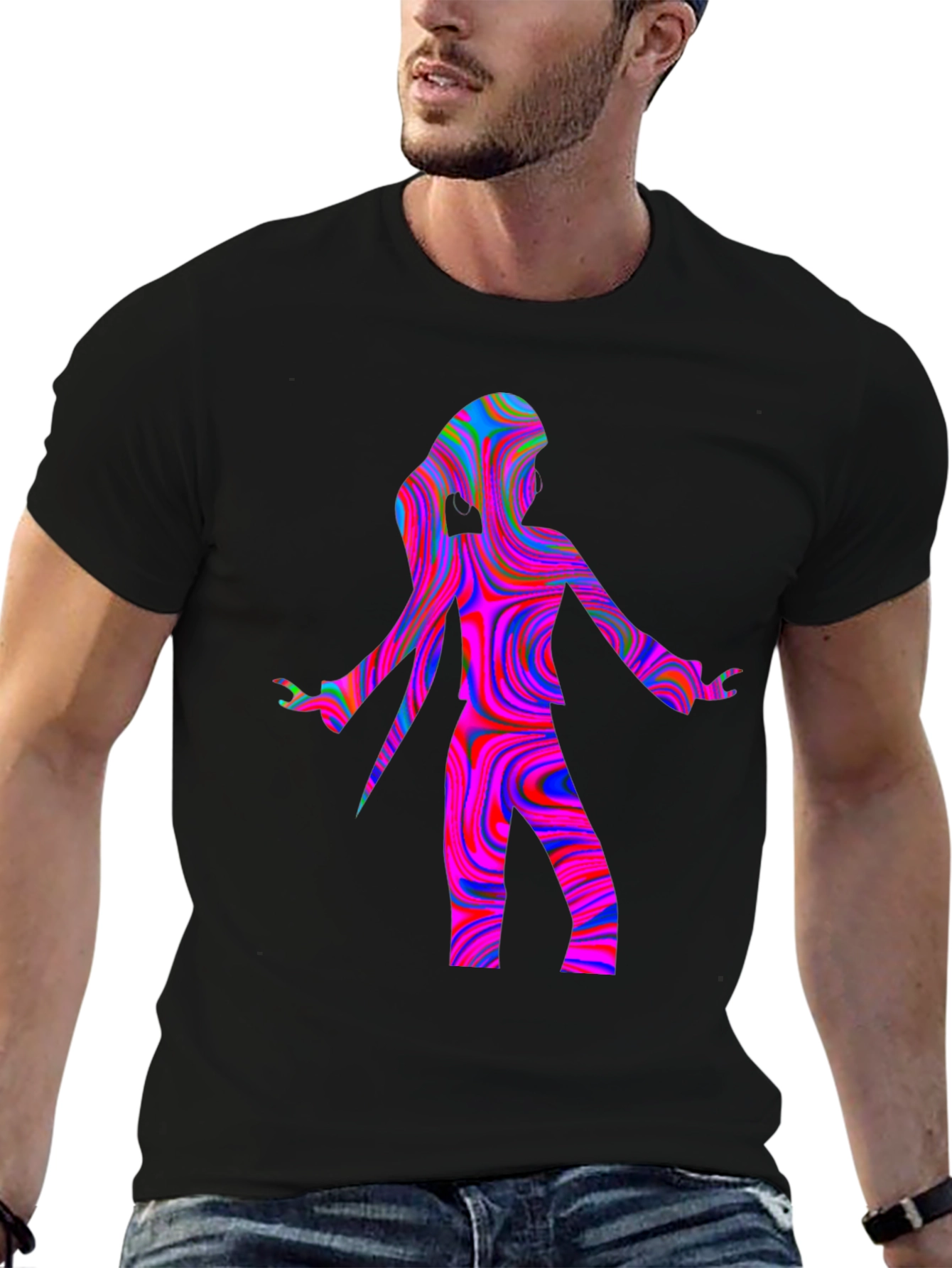 Psychedelic Swirl Dancer Graphic Tee