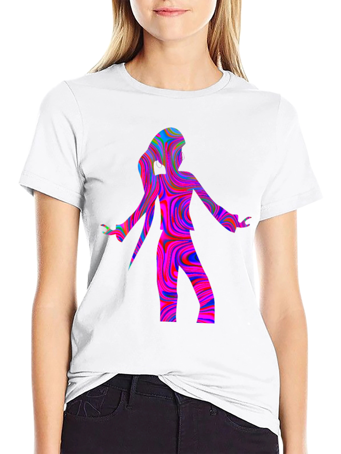 Psychedelic Swirl Dancer Graphic Tee