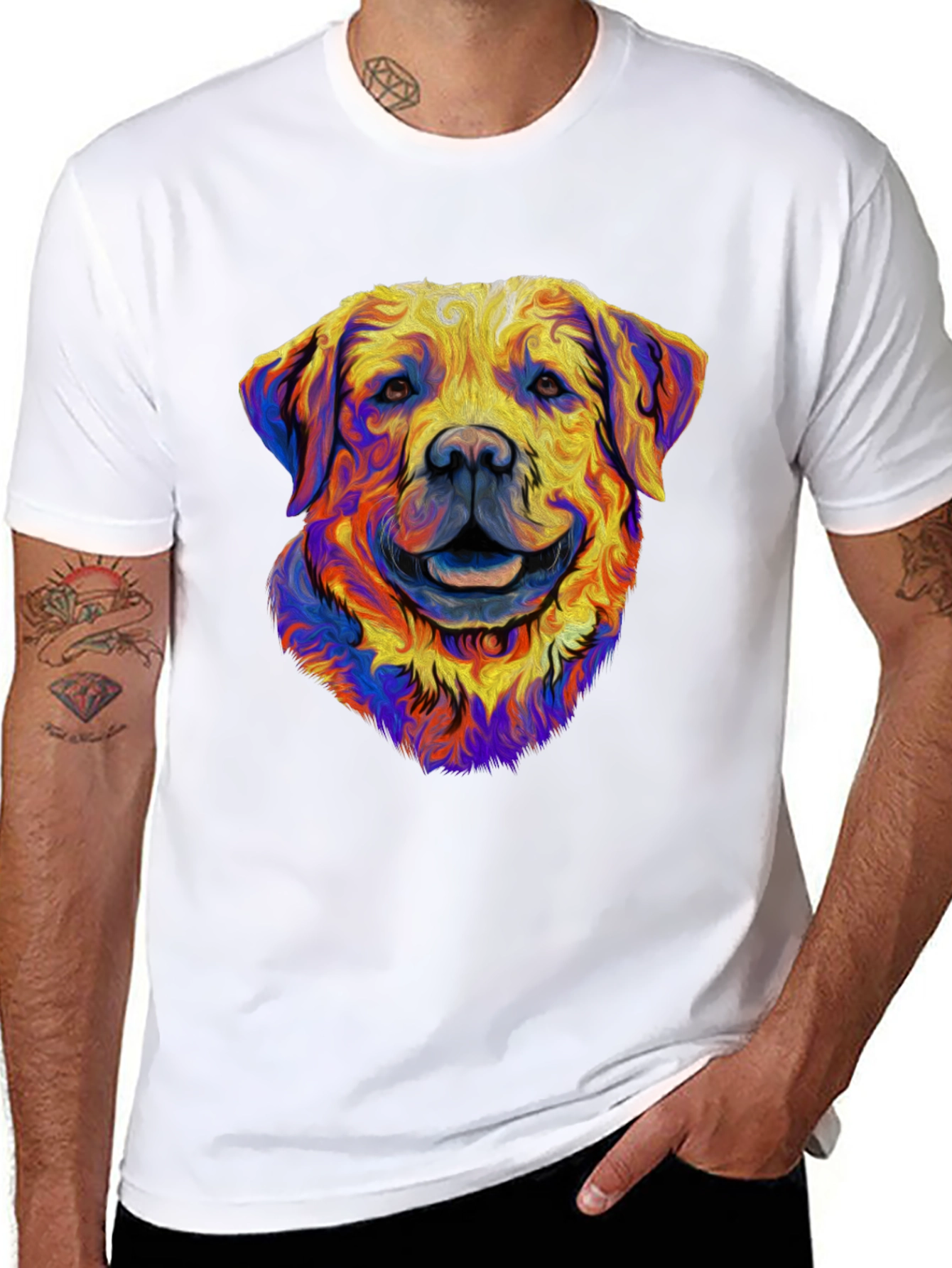Dog Portrait Graphic T-Shirt