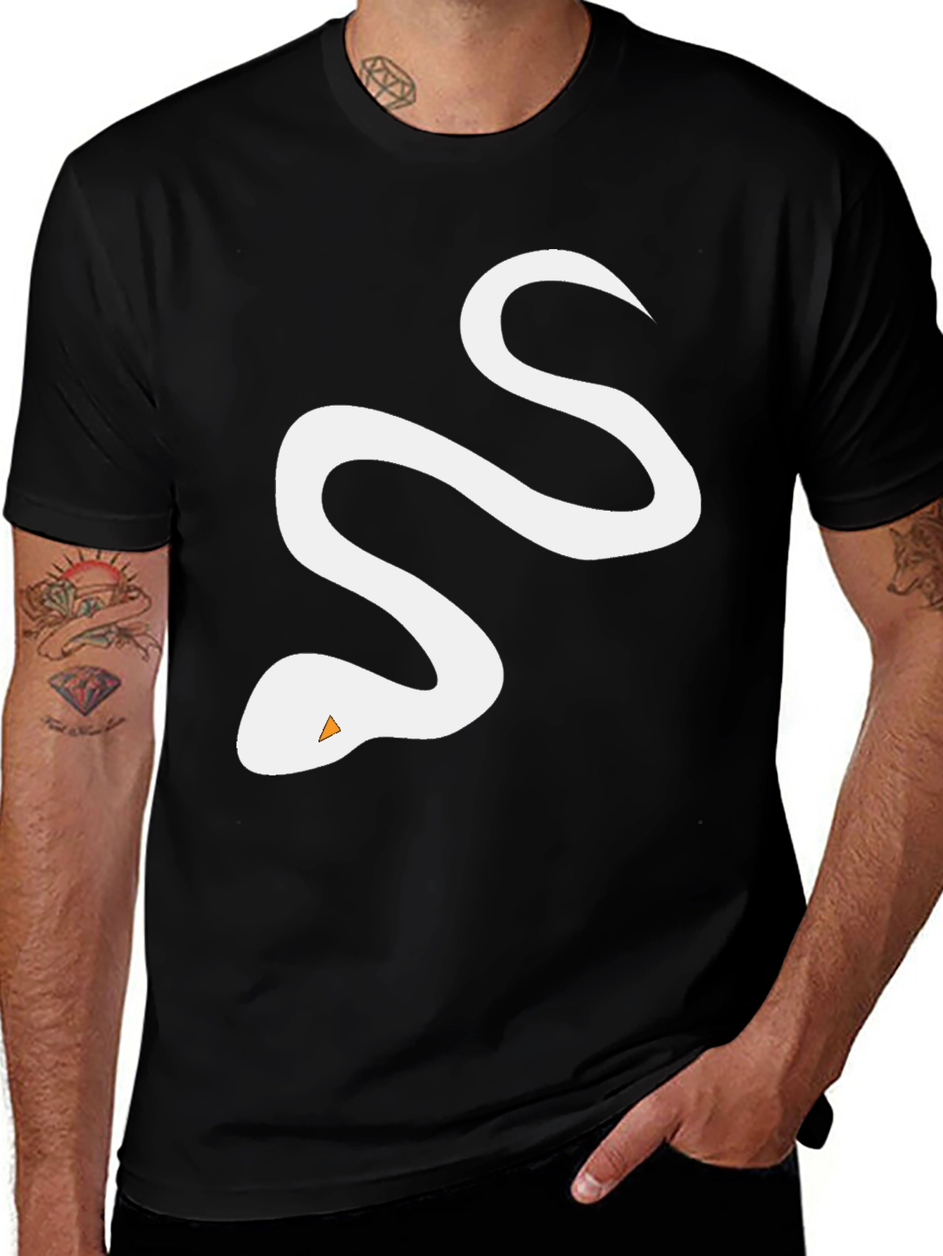 Black Snake Graphic Tee - Cool & Casual